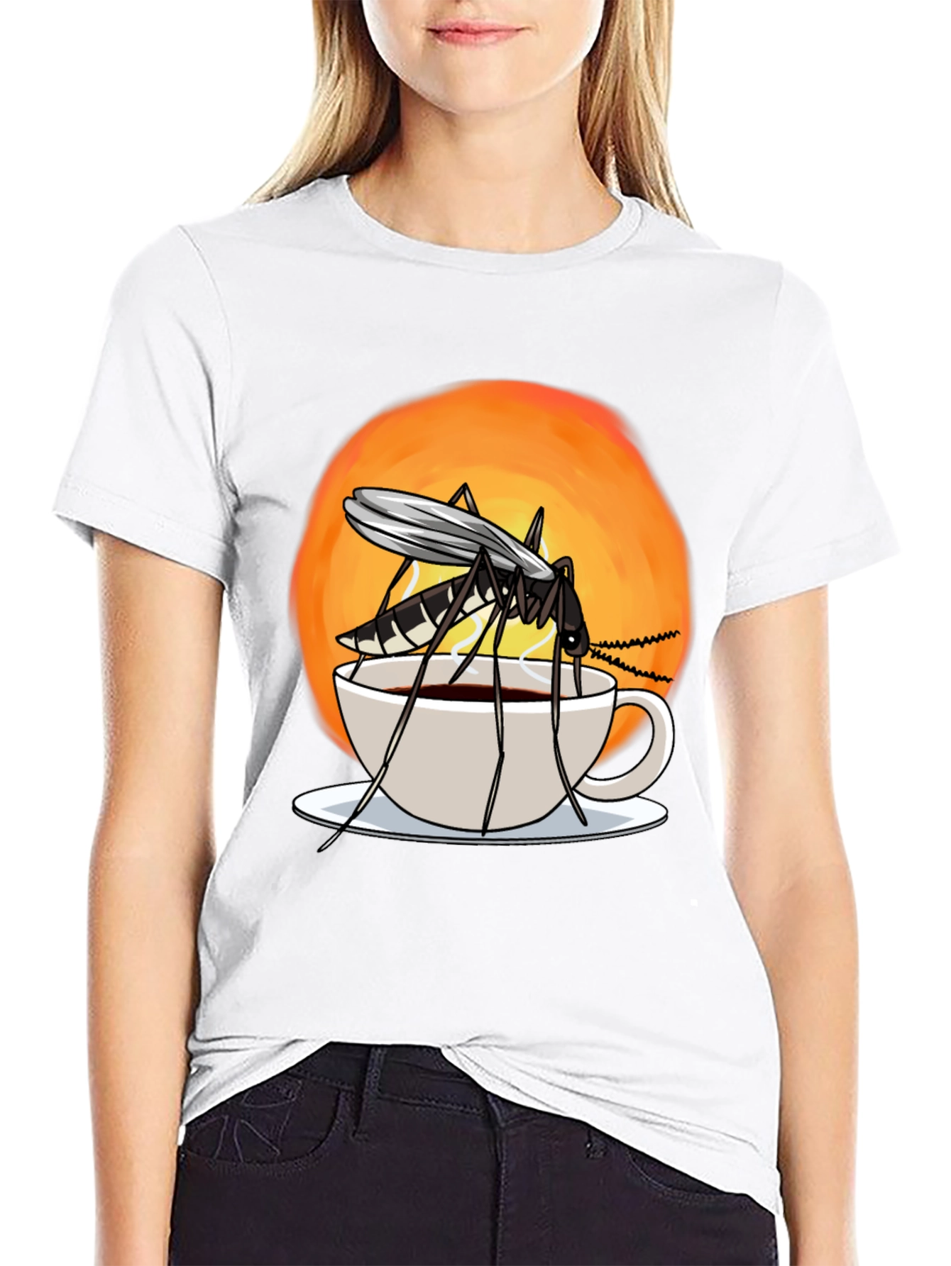 Black Mosquito Coffee T-Shirt - Funny Insect Graphic Tee view 9