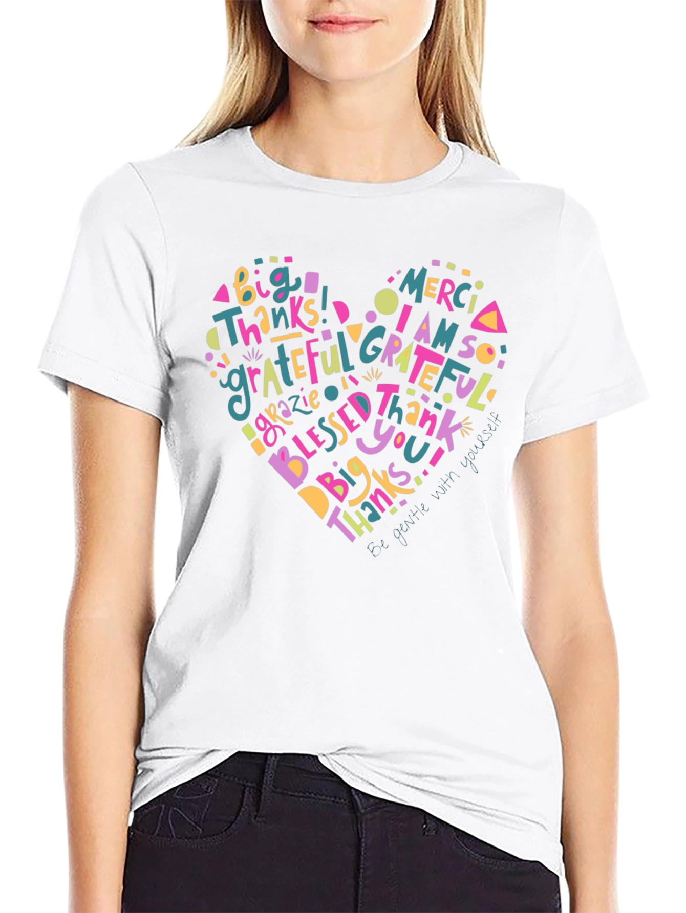 Grateful Heart Graphic T-Shirt - Men's Casual Tee - 9