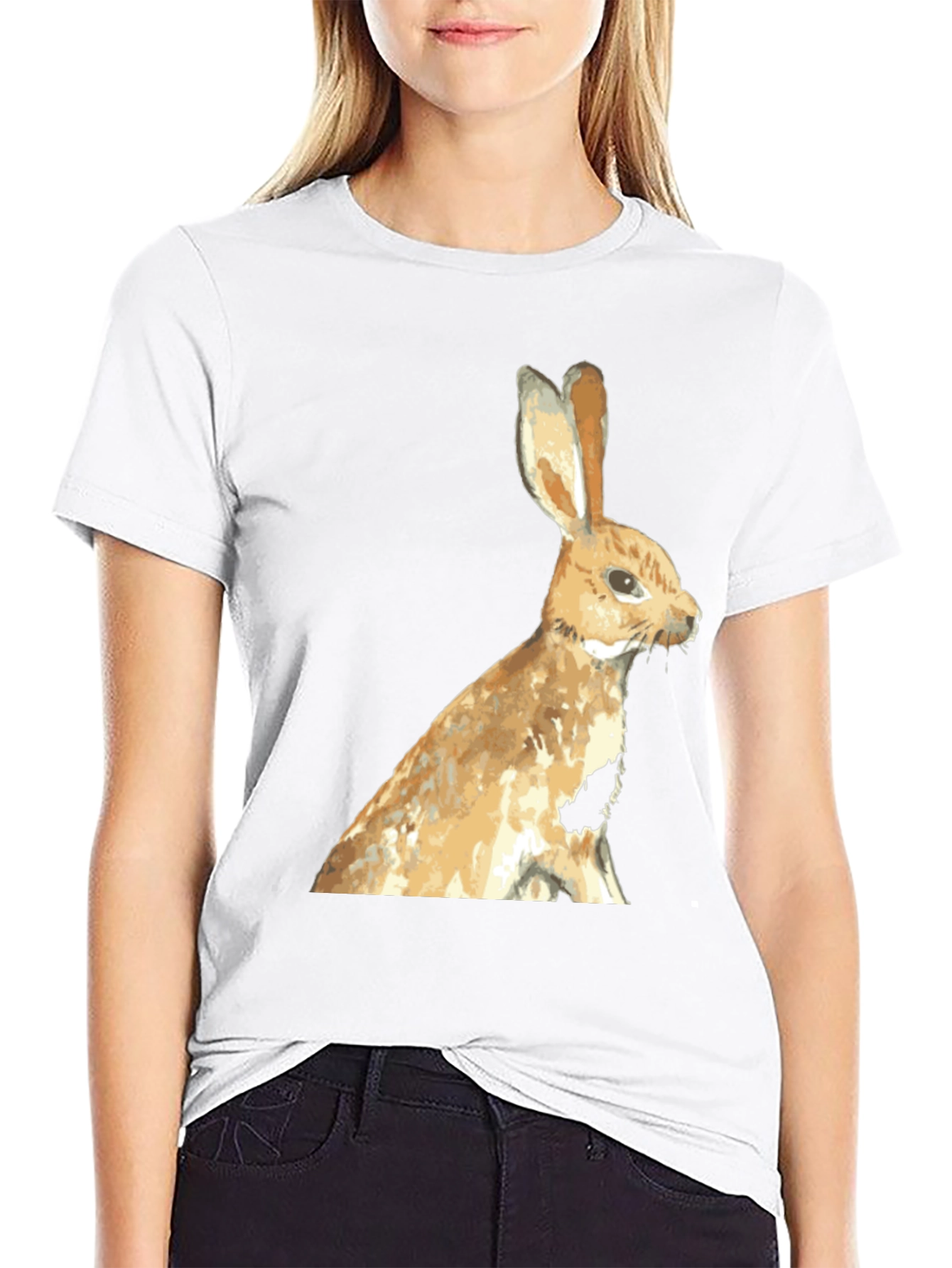 Black Rabbit Graphic Black T-Shirt view 9