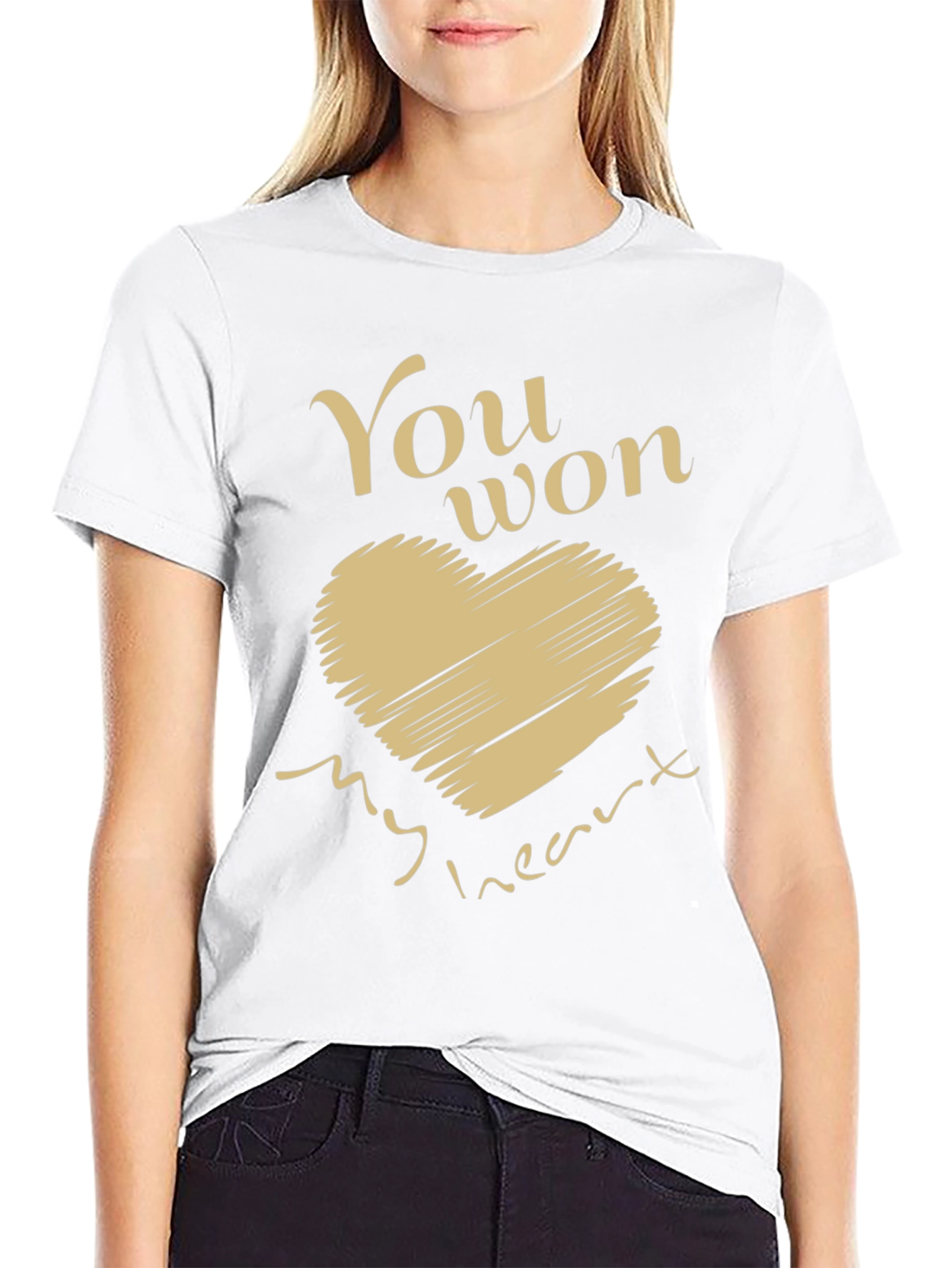 Black You Won My Heart Graphic Tee - Men's Black T-Shirt view 9