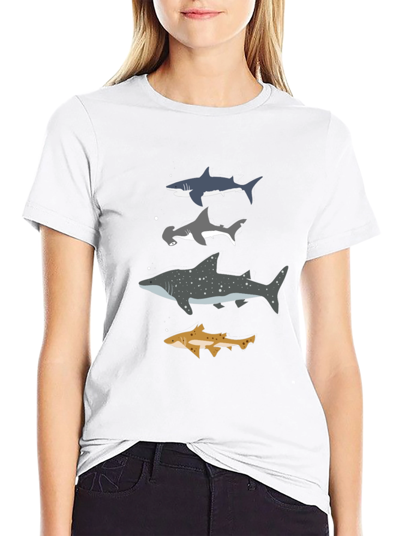 Black Shark Species T-Shirt - Marine Biology Tee view 9