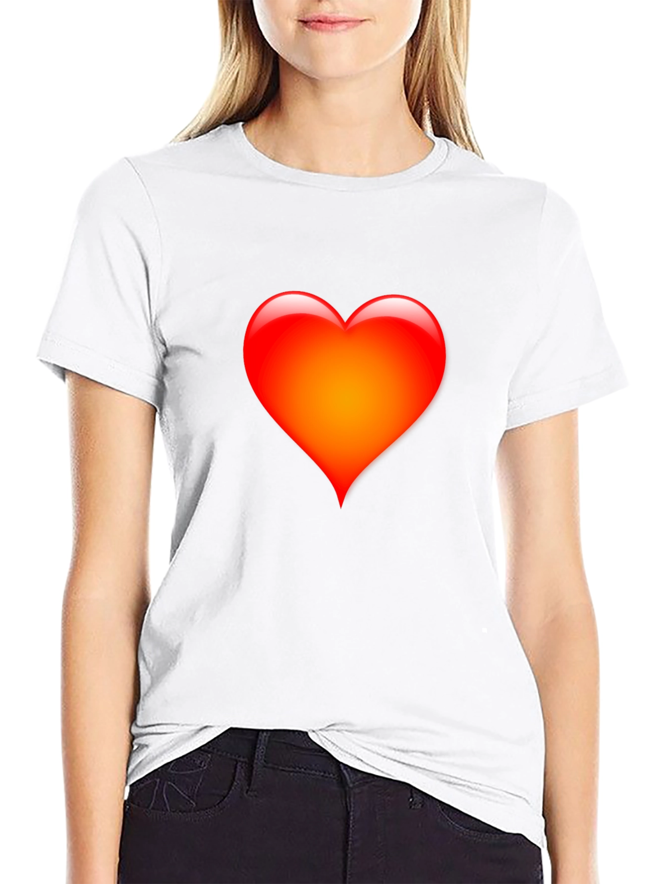 Black Heart Graphic Black T-Shirt - Express Your Love! view 9