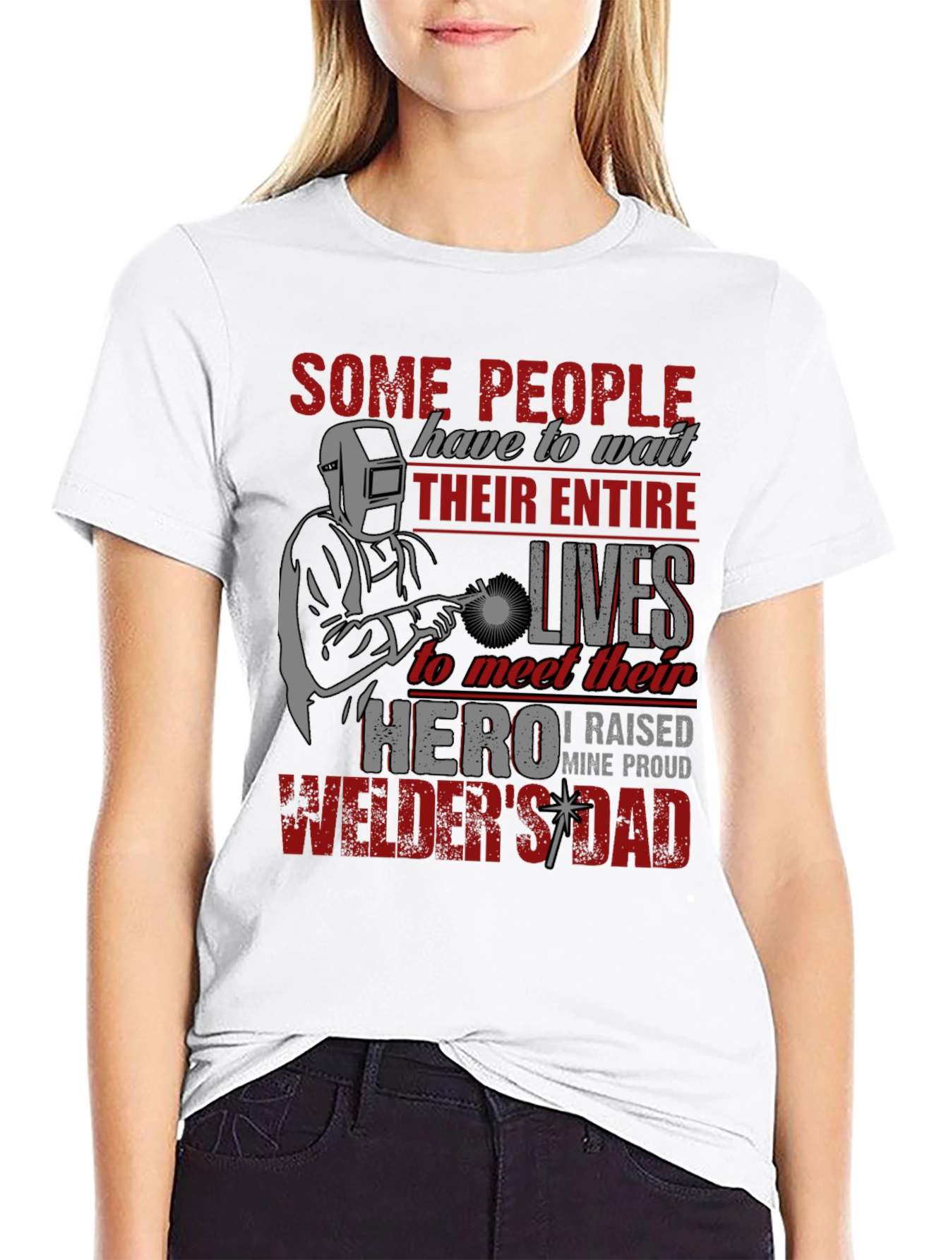 Black Welder's Dad T-Shirt - Proud Father's Day Gift view 9