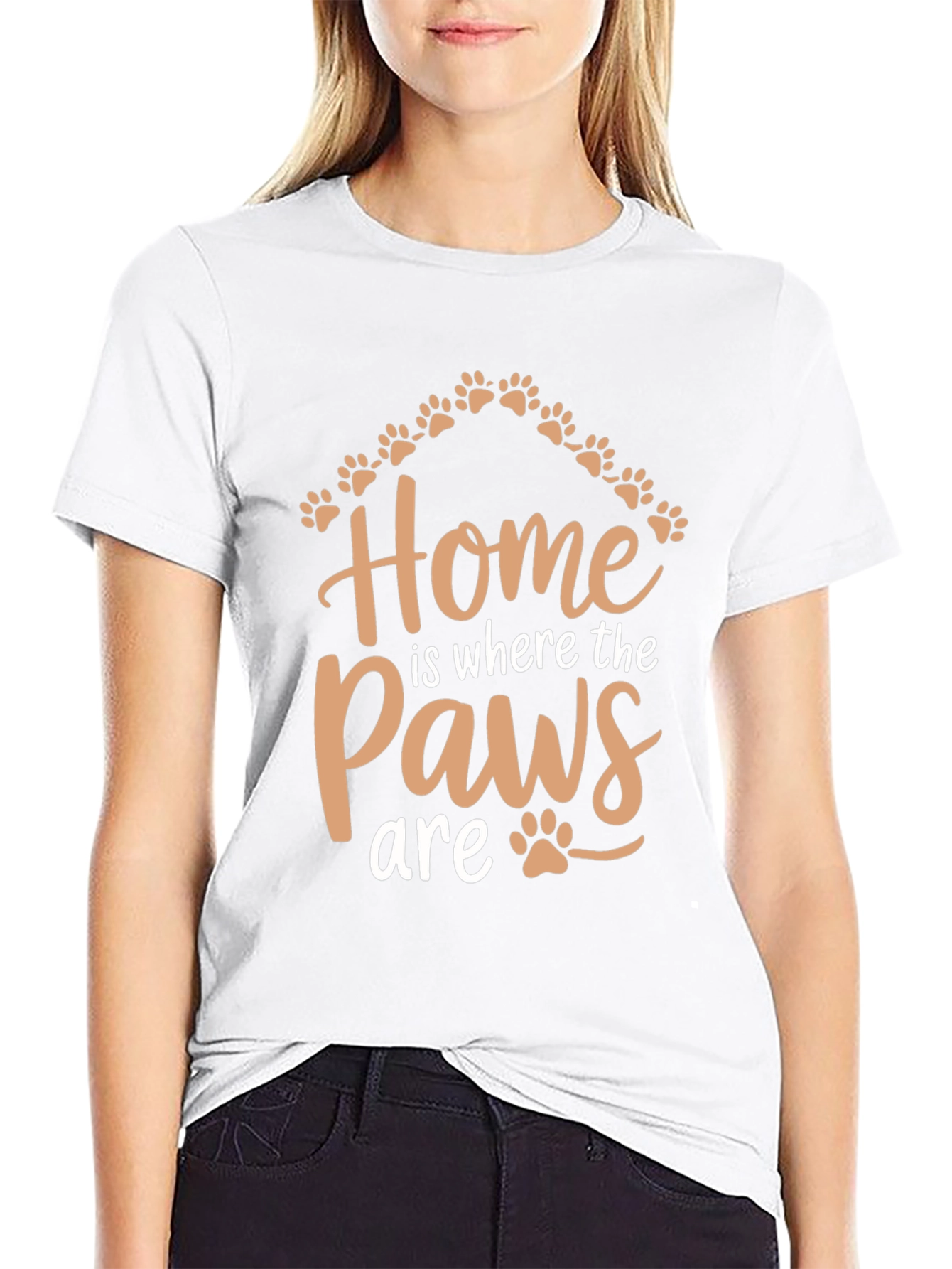 Black Home is Where the Paws Are - Graphic Tee view 9