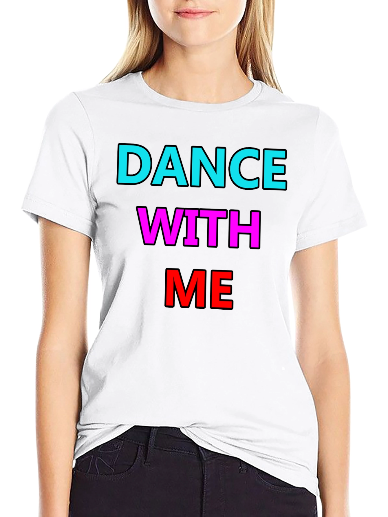 Black Dance With Me Graphic Tee - Bold Statement Shirt view 9