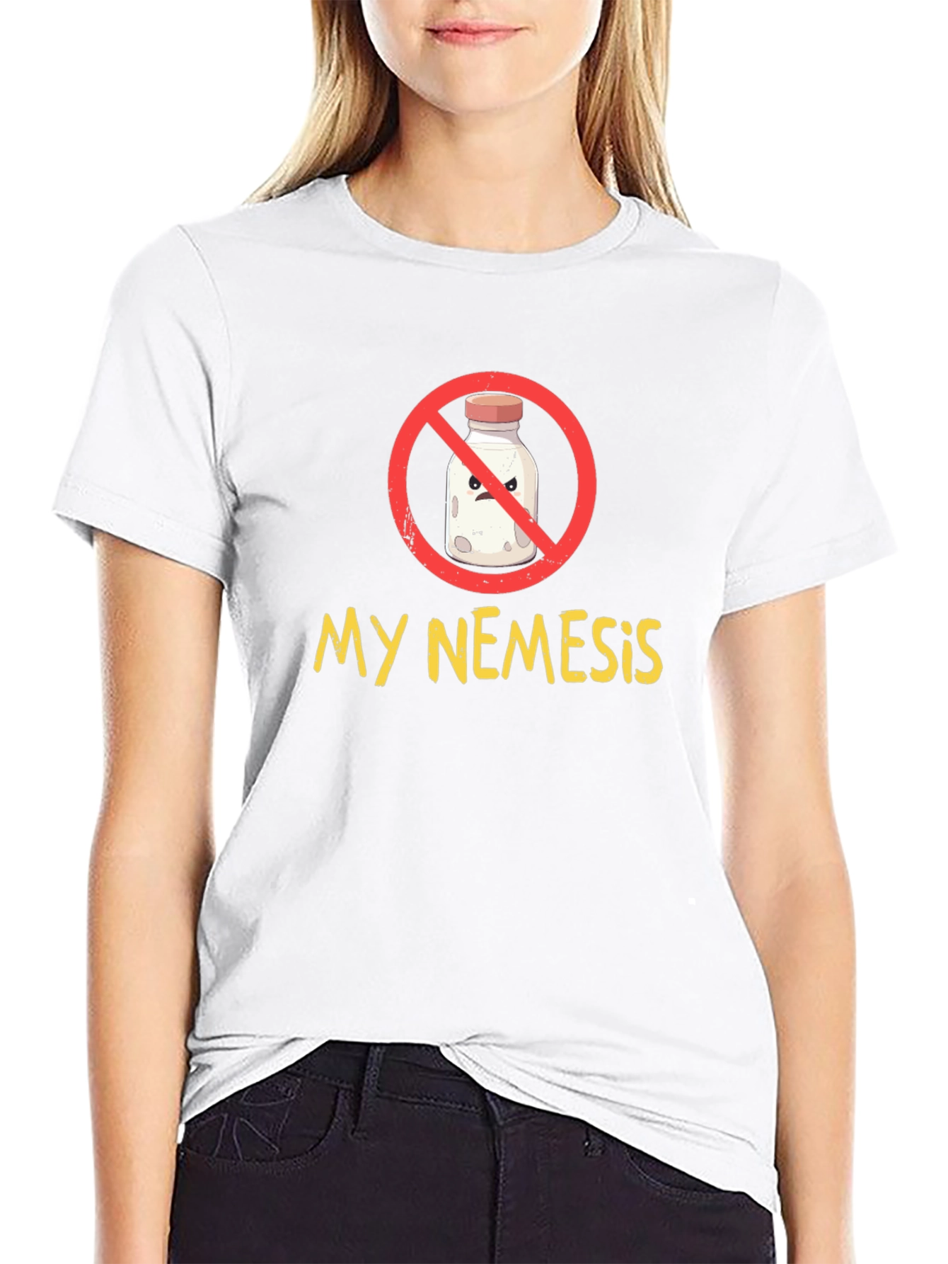 Black My Nemesis Graphic Tee - Black Cotton T-Shirt view 9