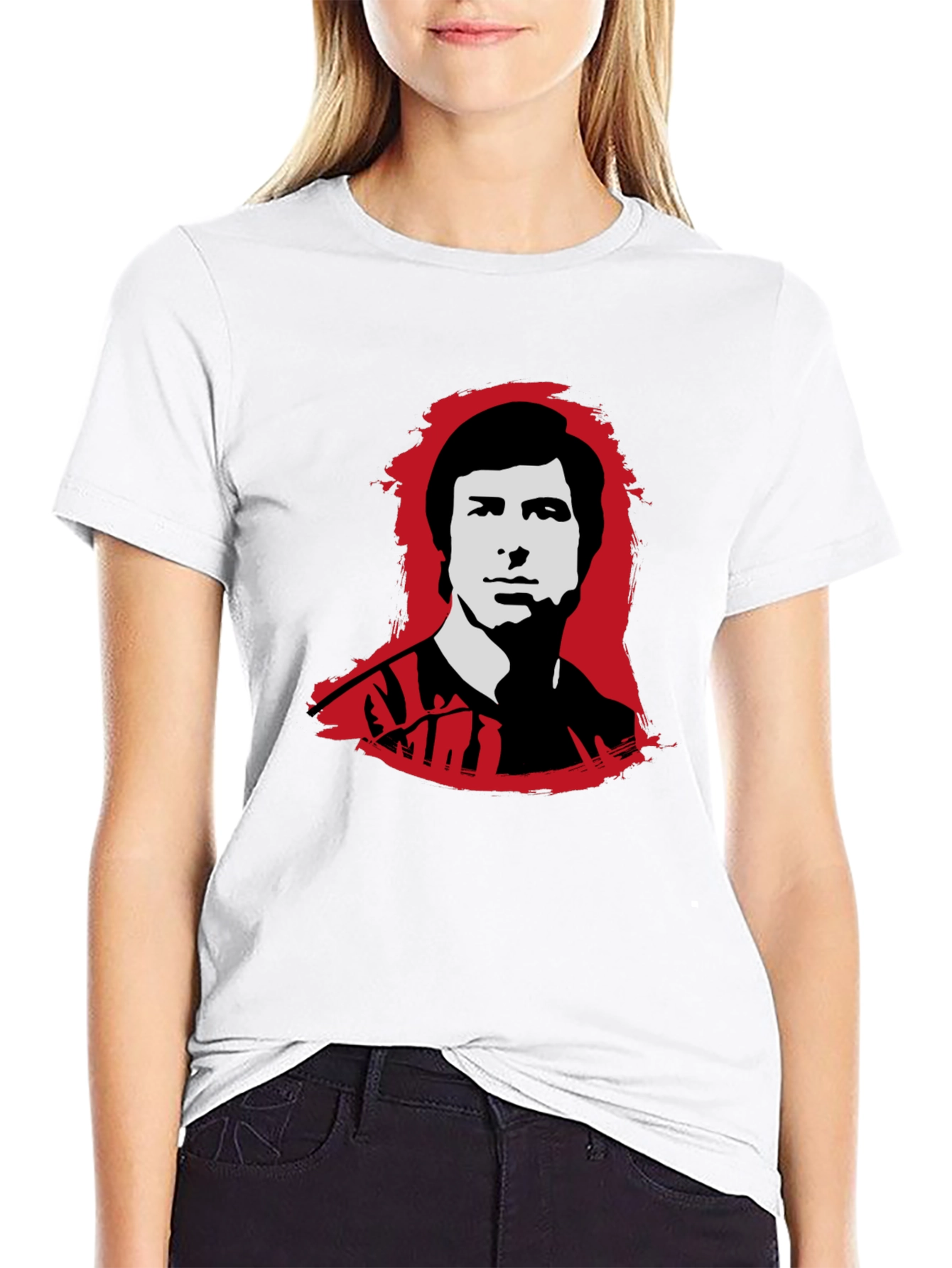 Black Retro Silhouette Graphic T-Shirt view 9