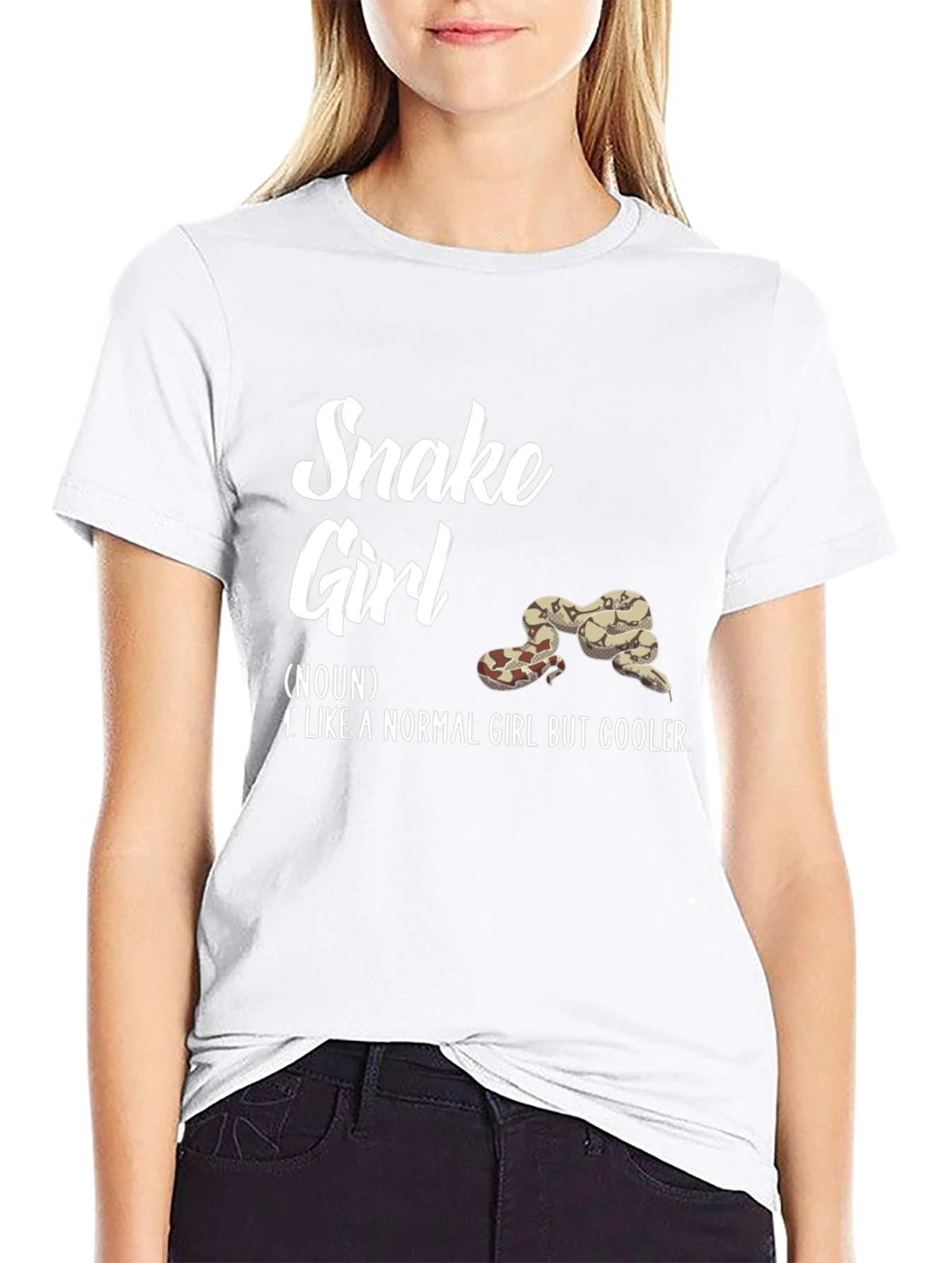 Black Snake Girl Novelty Graphic T-Shirt view 9