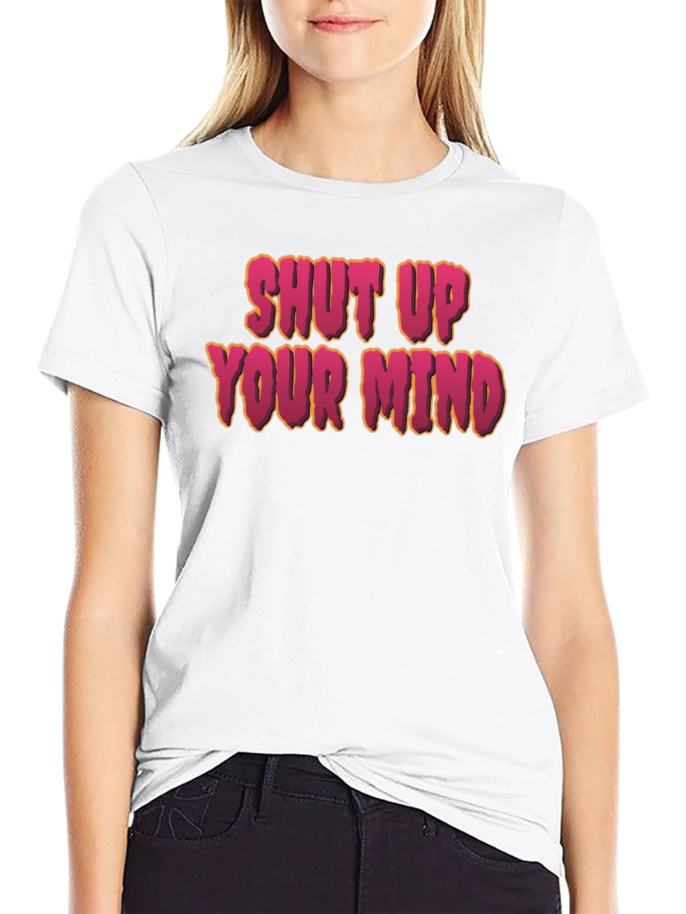 Black Shut Up Your Mind Graphic Tee - Unisex view 9