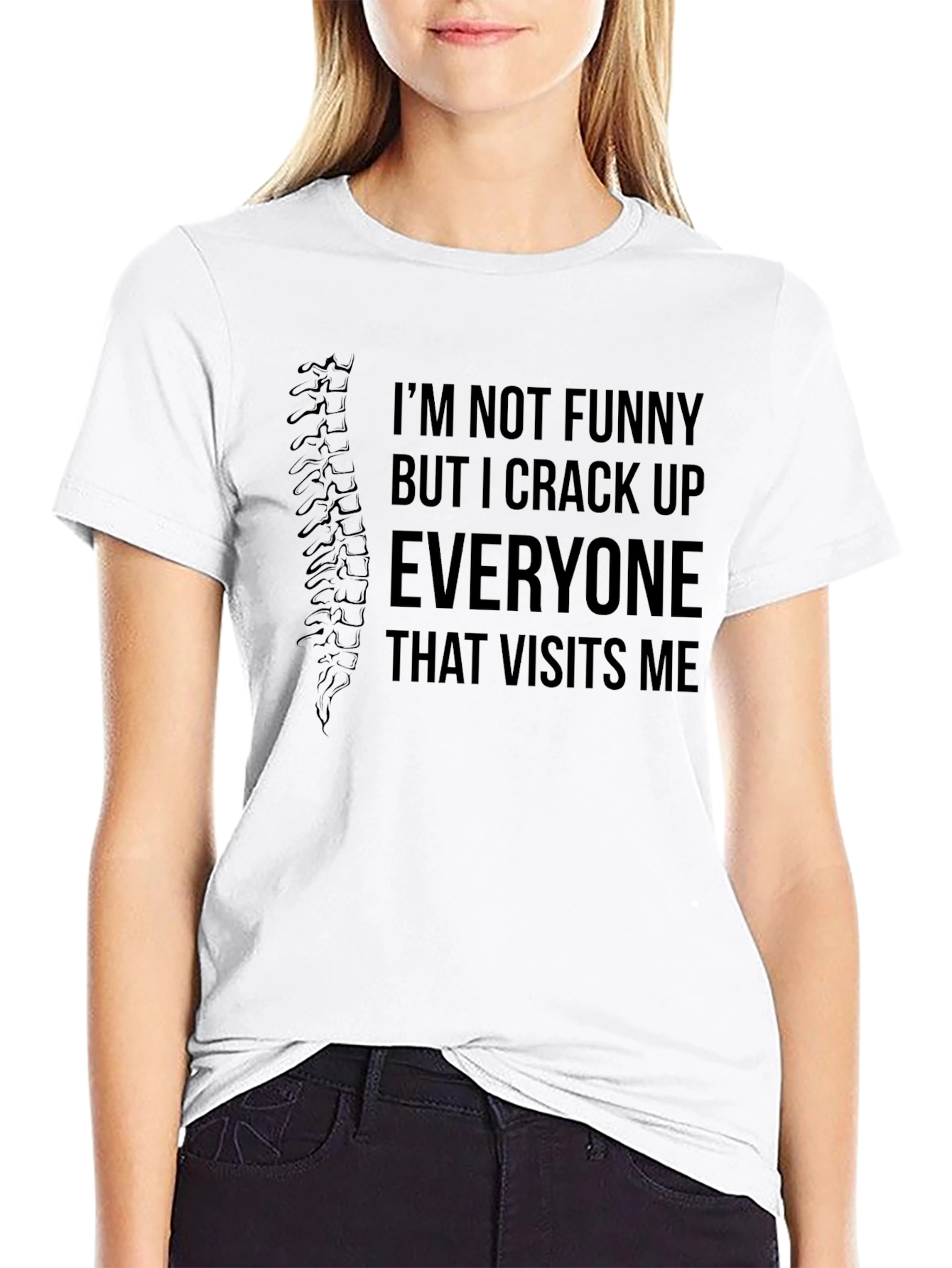 Black Funny Chiropractor T-Shirt Crack Up Everyone Visit view 9