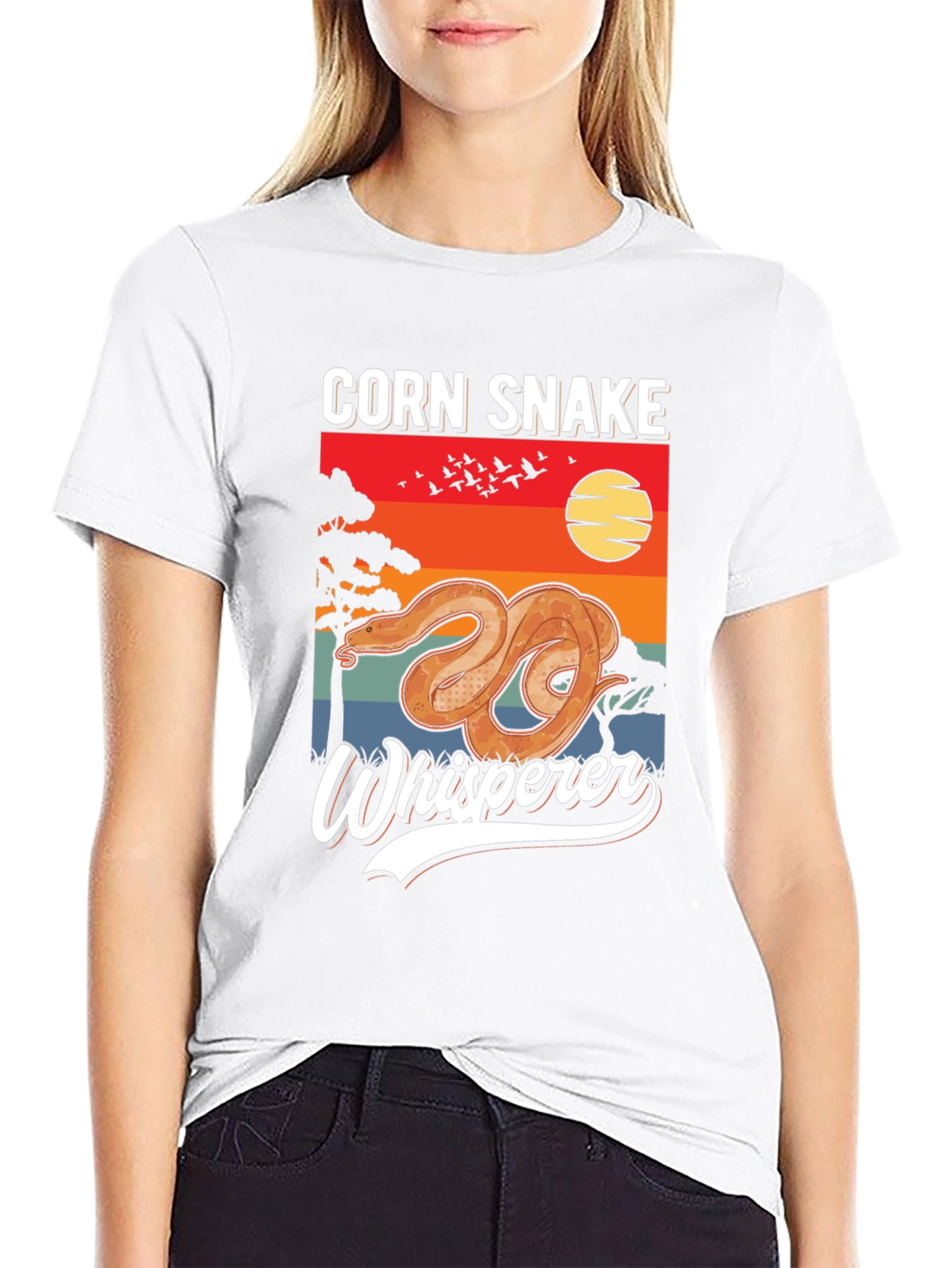 Black Corn Snake Whisperer Black T-Shirt view 9