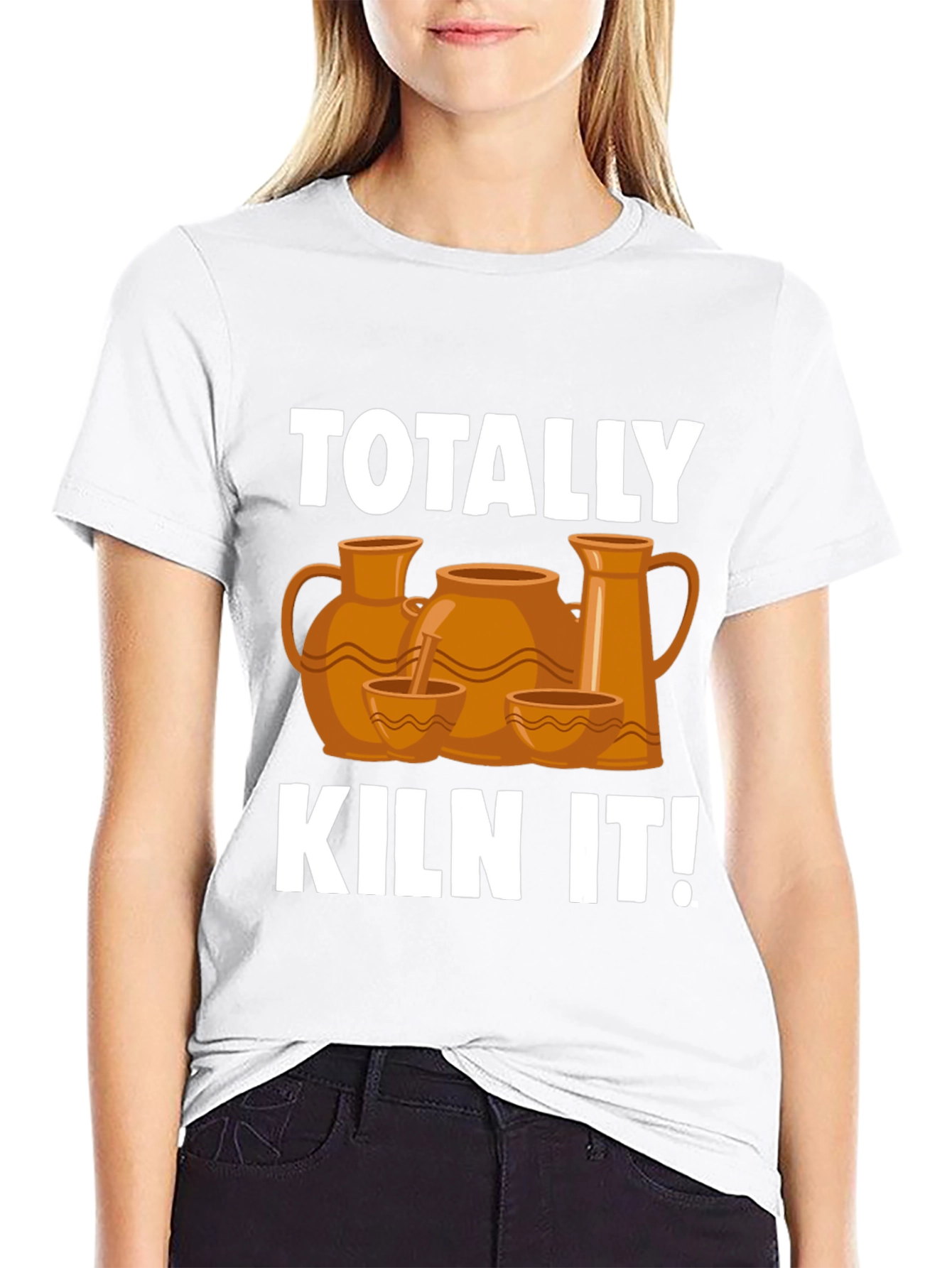 Black Totally Kiln It! Pottery T-Shirt view 9