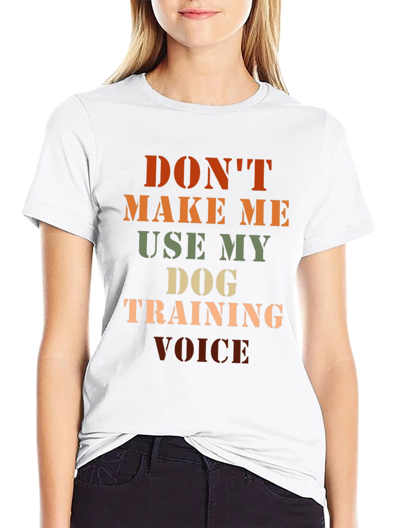 Black Dog Training Voice T-Shirt - Funny Dog Lover Tee view 9