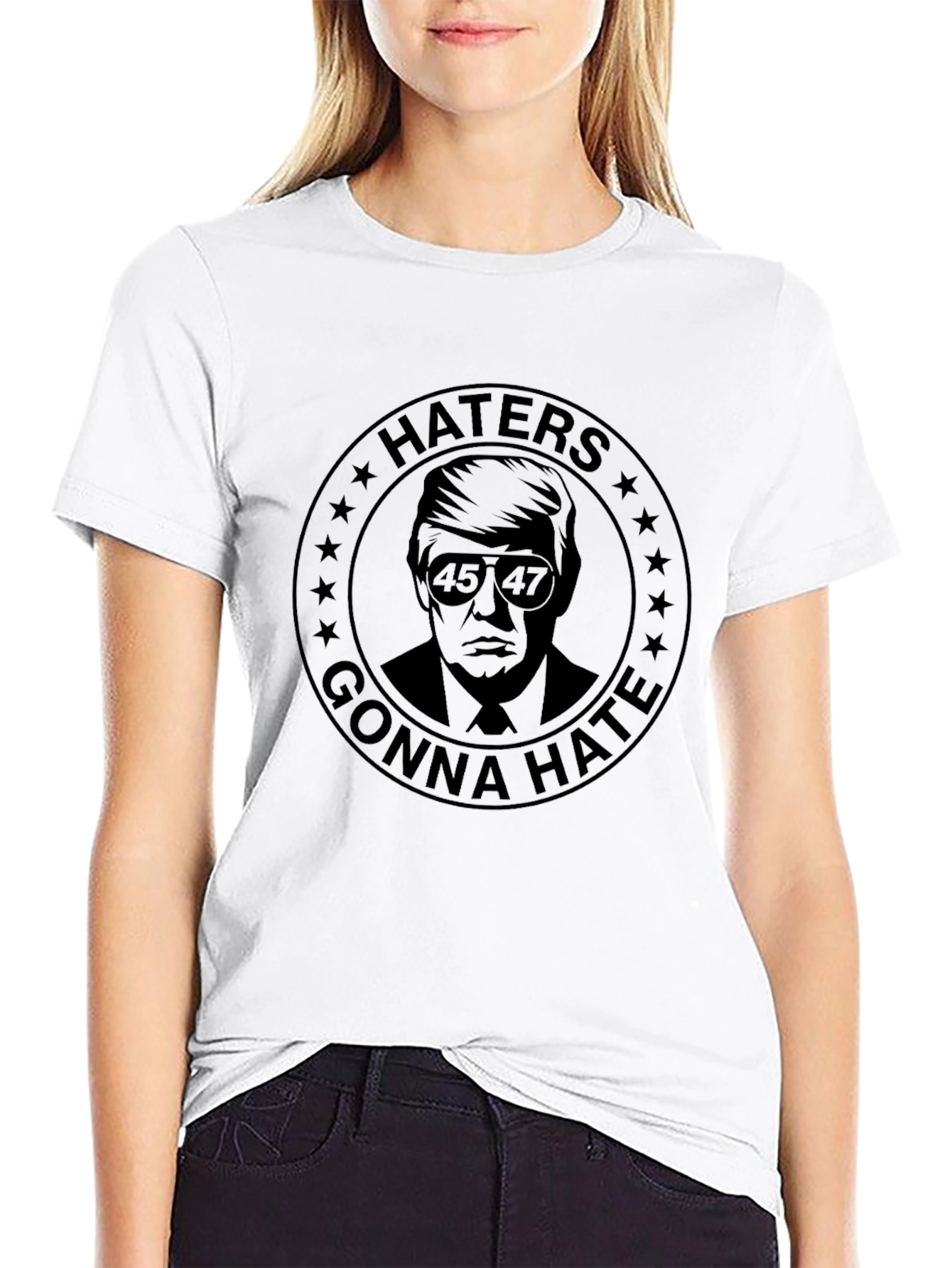 Black Haters Gonna Hate Trump T-Shirt view 9