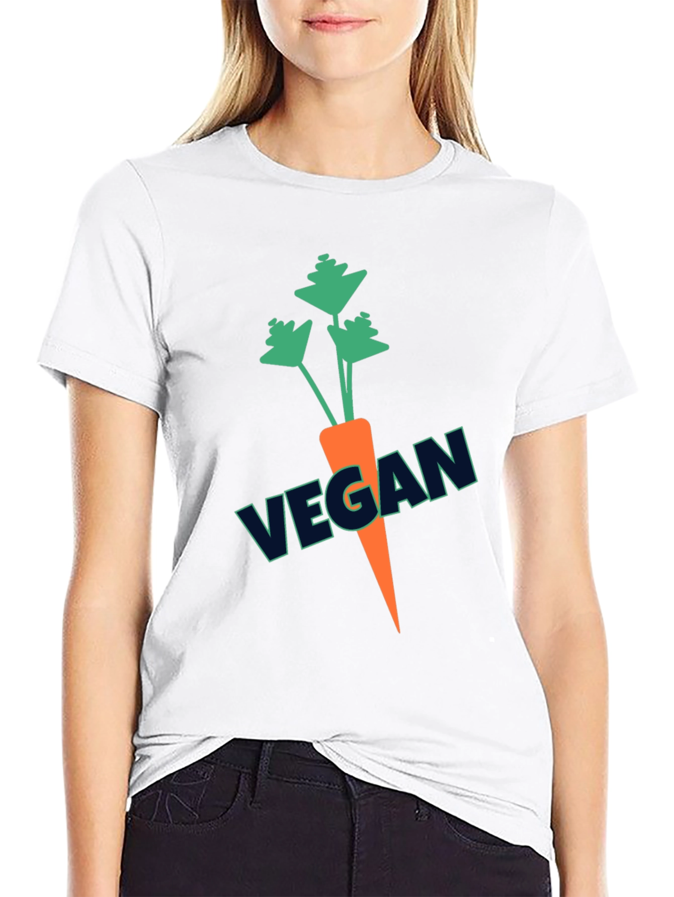 Black Vegan Carrot T-Shirt - Graphic Tee view 9
