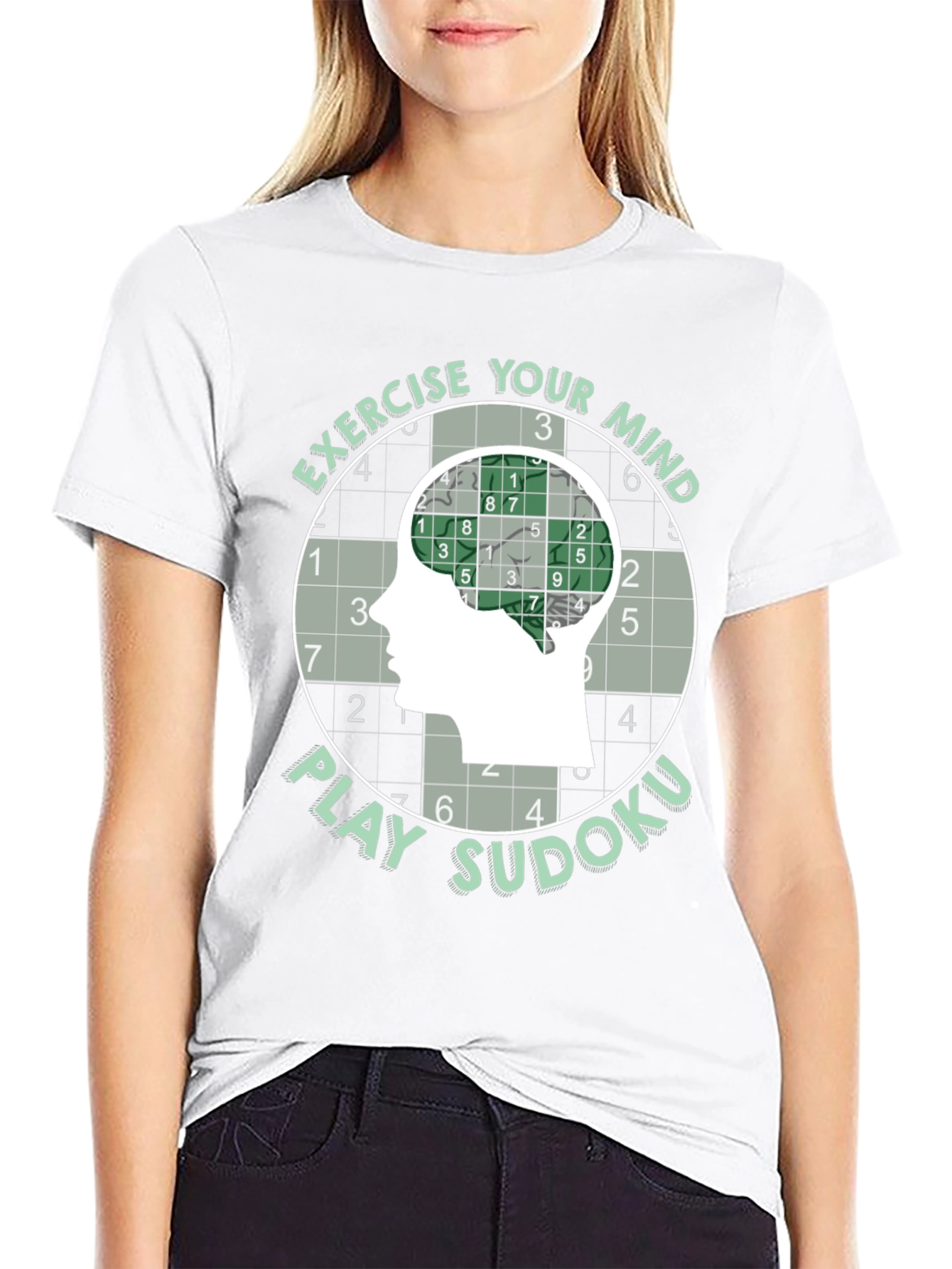 Exercise Your Mind Play Sudoku T-Shirt - 9