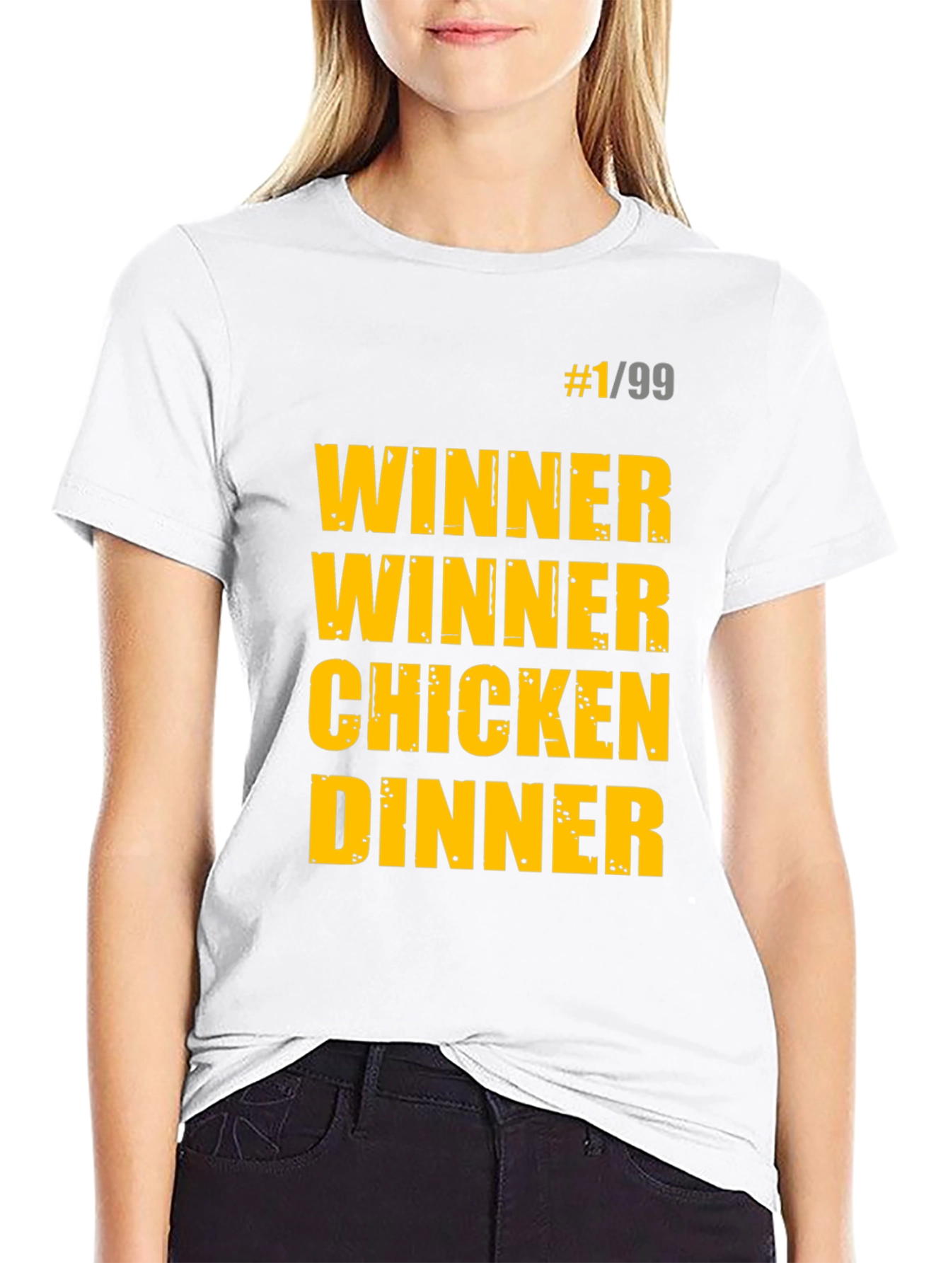 Black Winner Winner Chicken Dinner Black T-Shirt view 9
