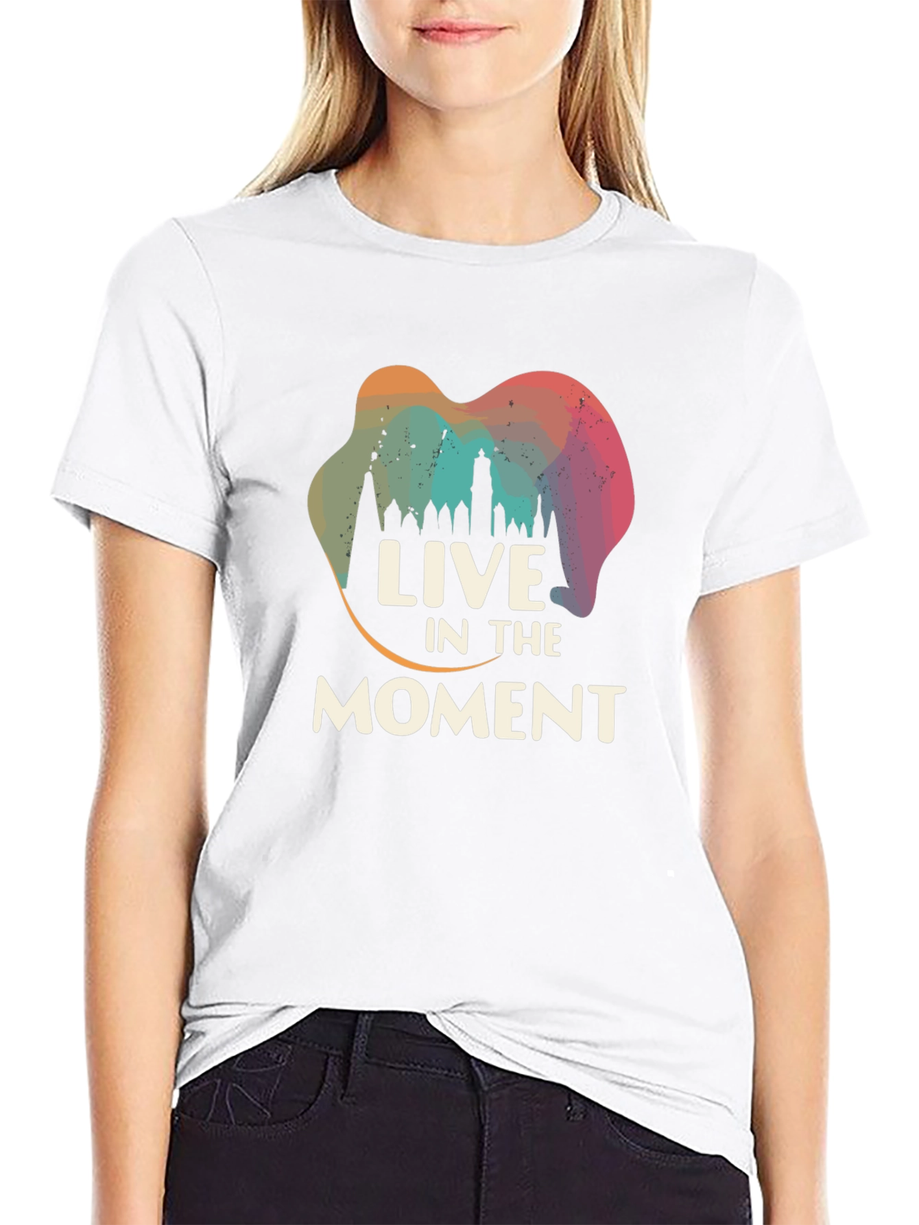 Black Live in the Moment Graphic Tee - Black view 9