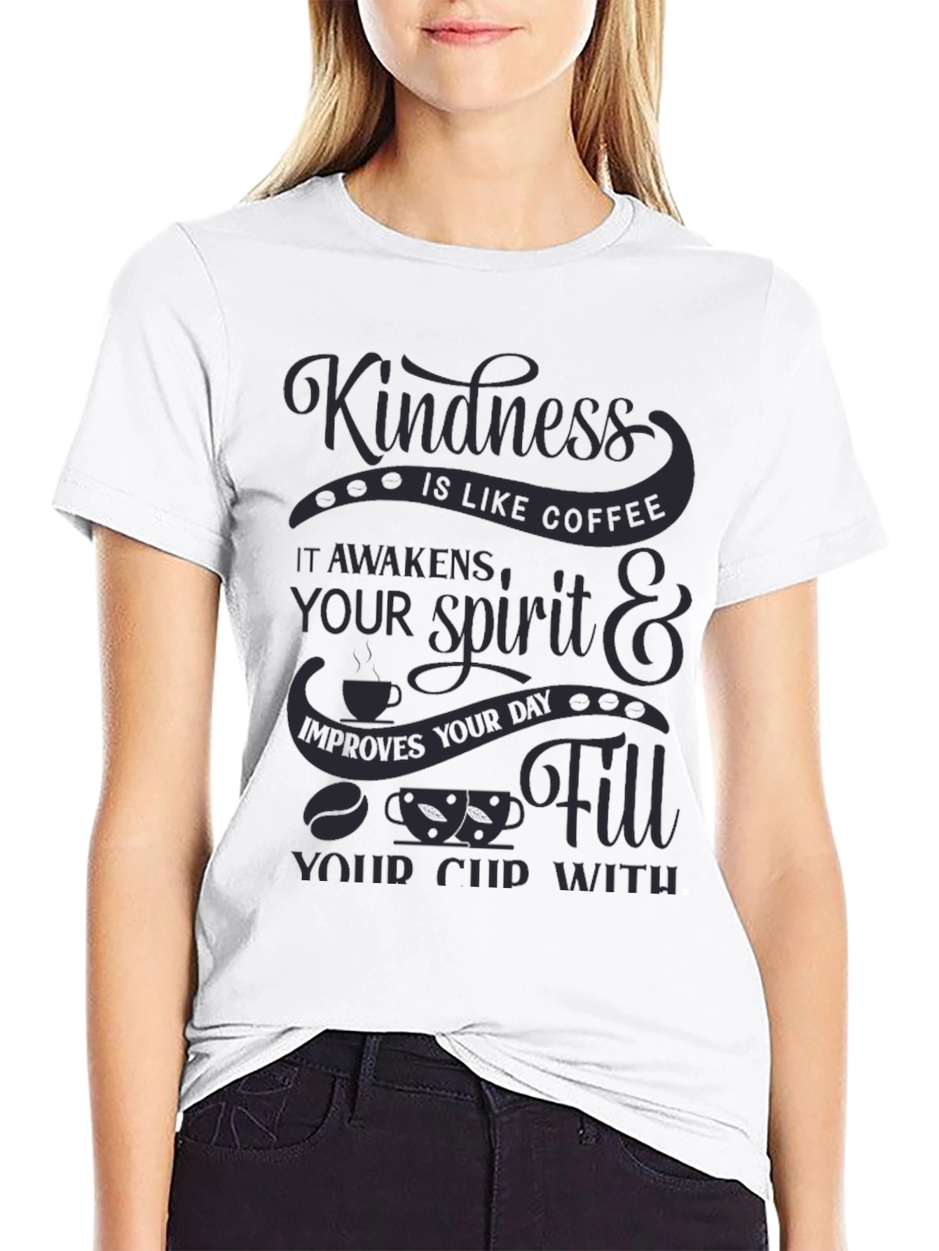 Black Kindness is Like Coffee Graphic Tee view 9
