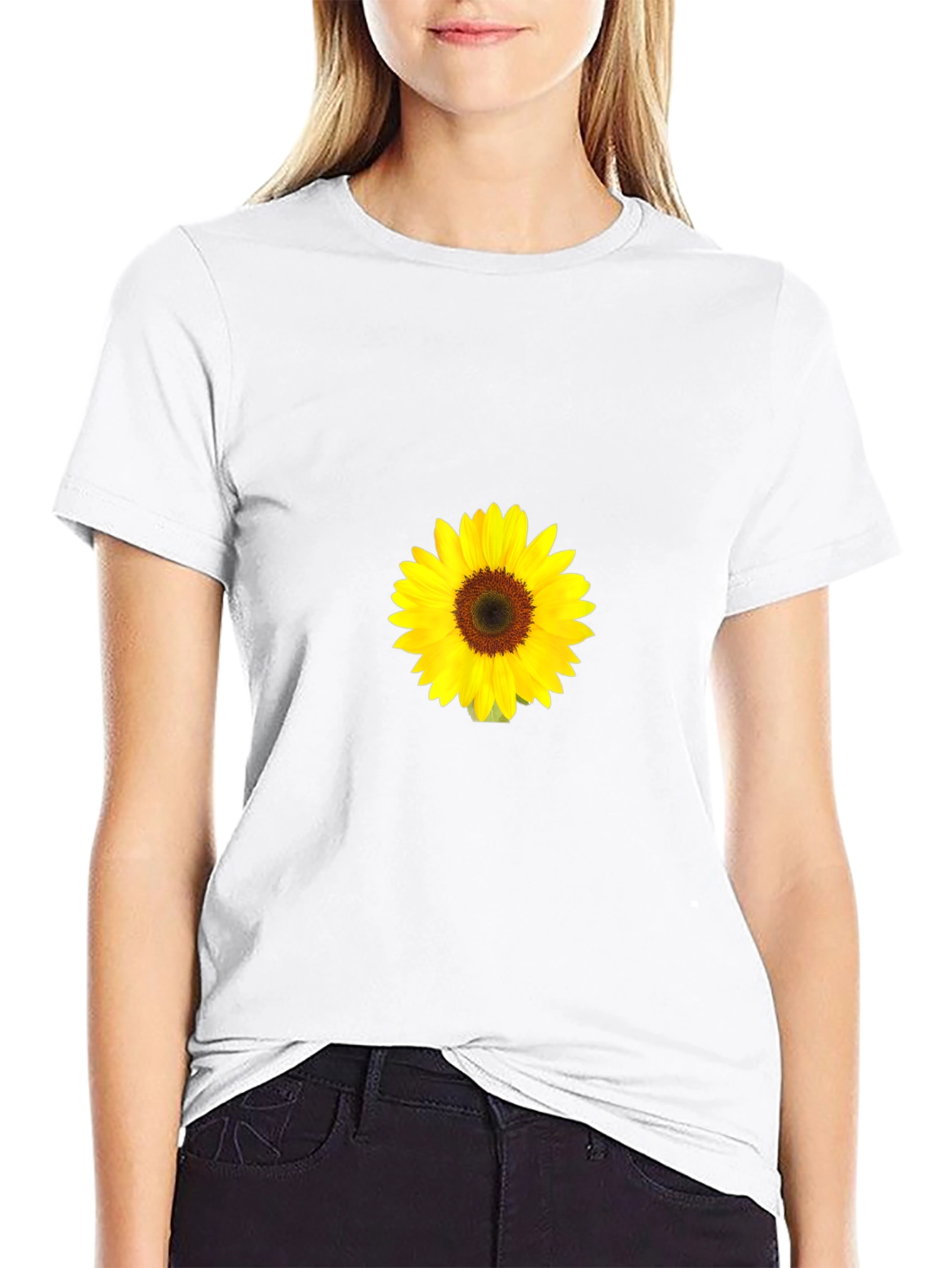 Black Sunflower Graphic Black T-Shirt view 9