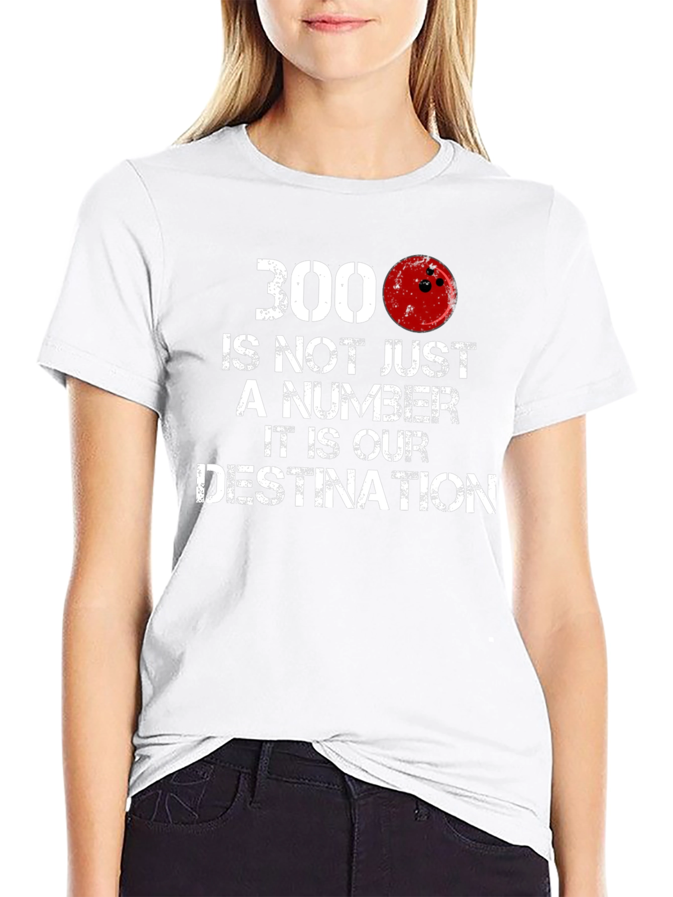 Black 300 Bowling Score T-Shirt - Bowler's Destination Tee view 9