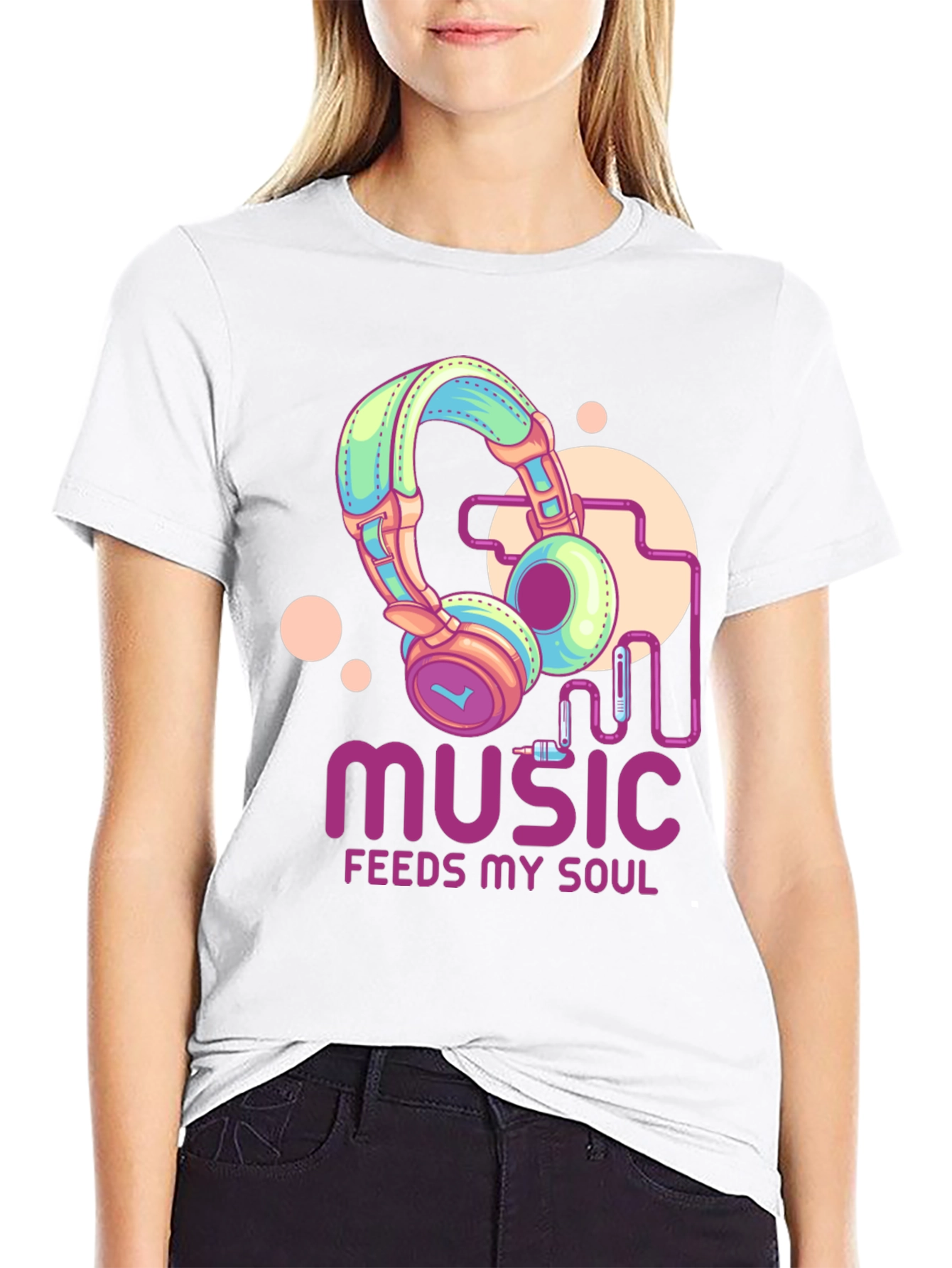 Black Music Feeds My Soul Graphic T-Shirt view 9