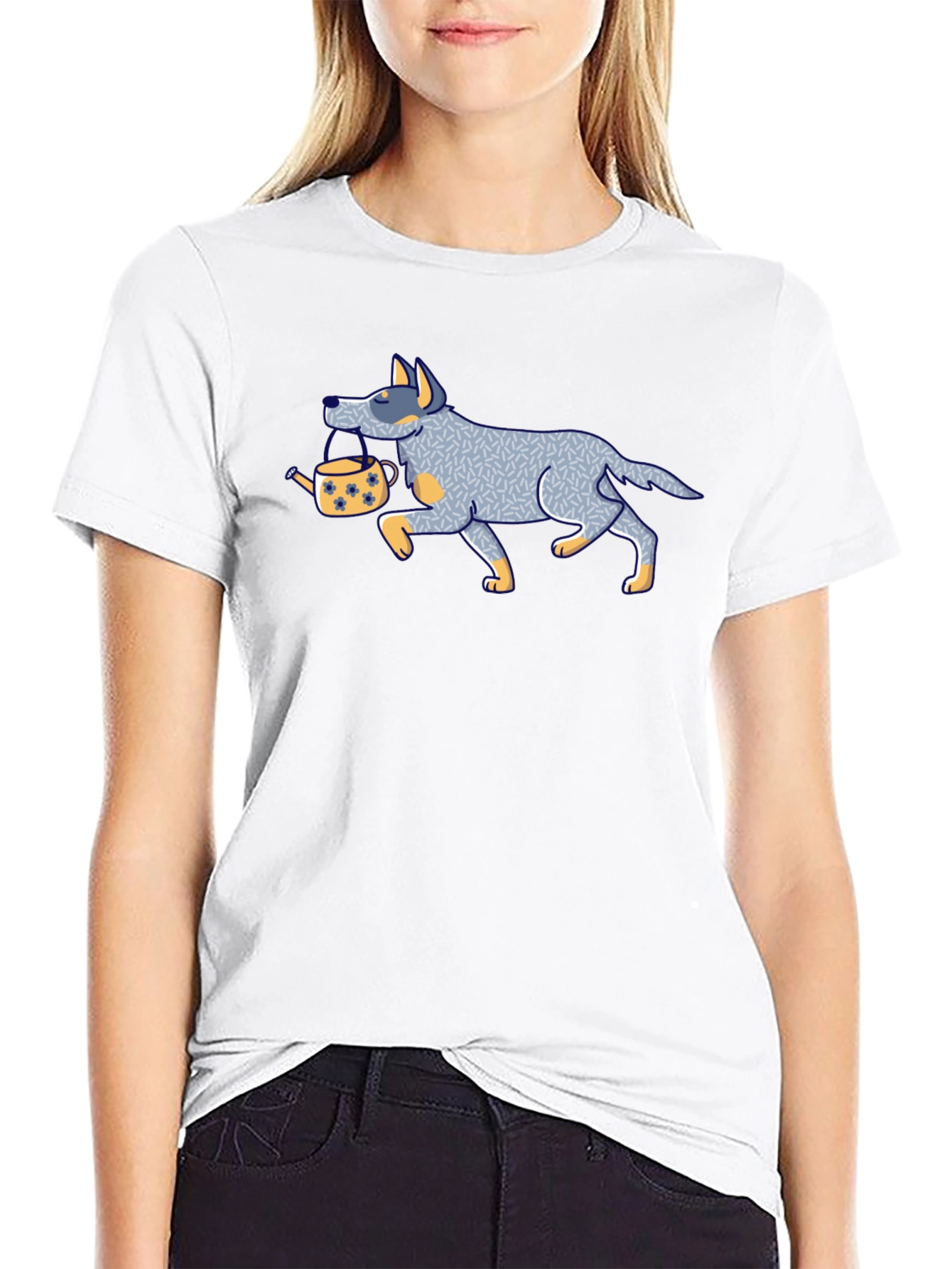 Dog with Teapot Graphic Tee - 9