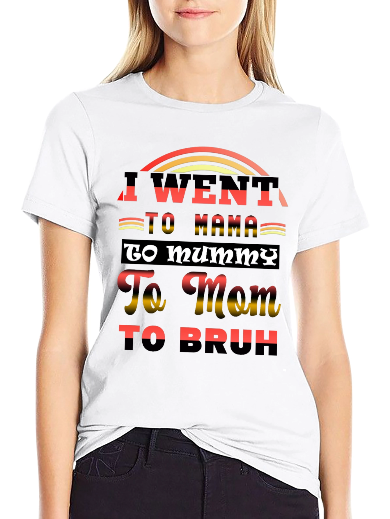 Black I Went to Mama T-Shirt Funny Sarcastic Tee view 9
