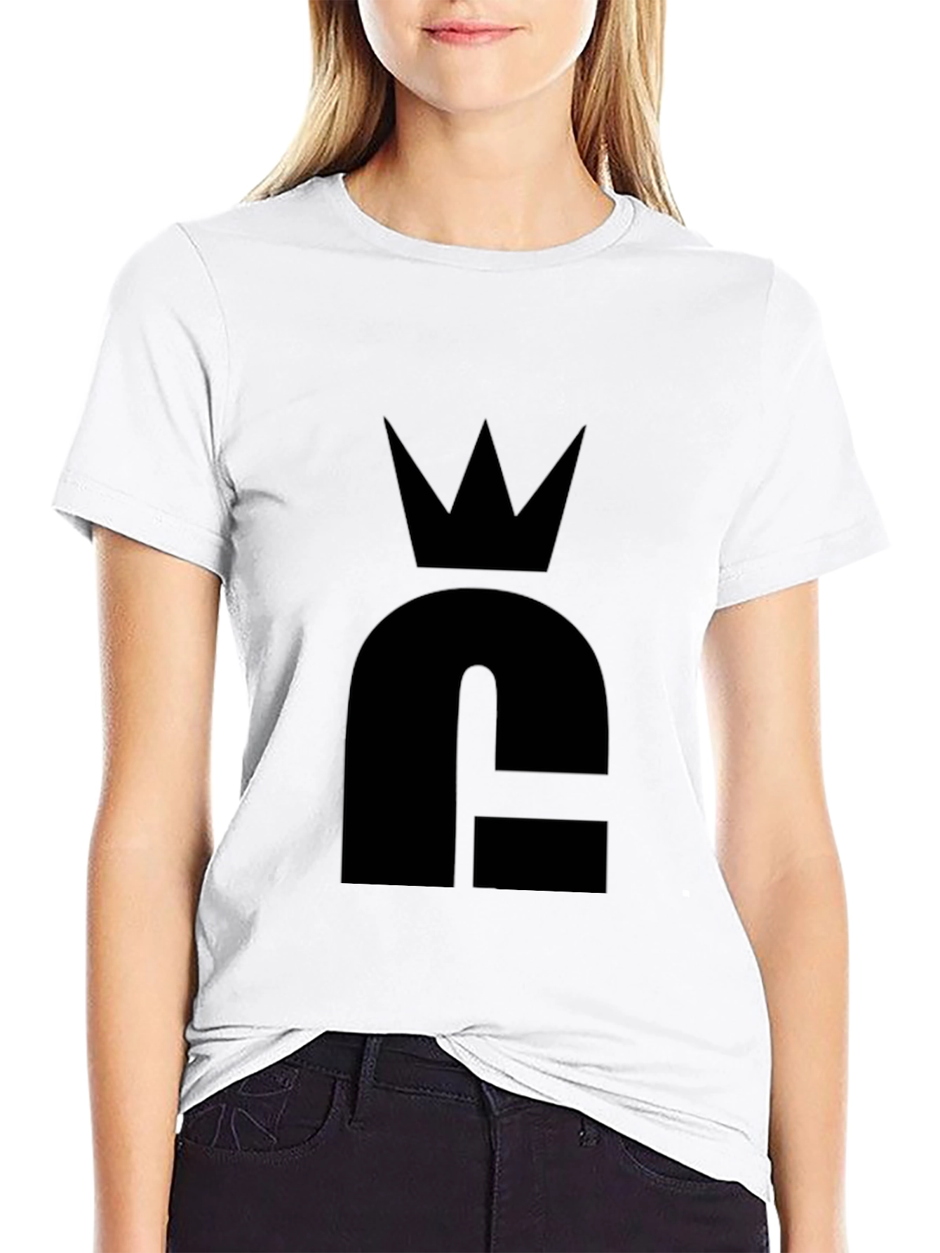 Black Crown Logo Black T-Shirt - Stylish & Minimalist view 9