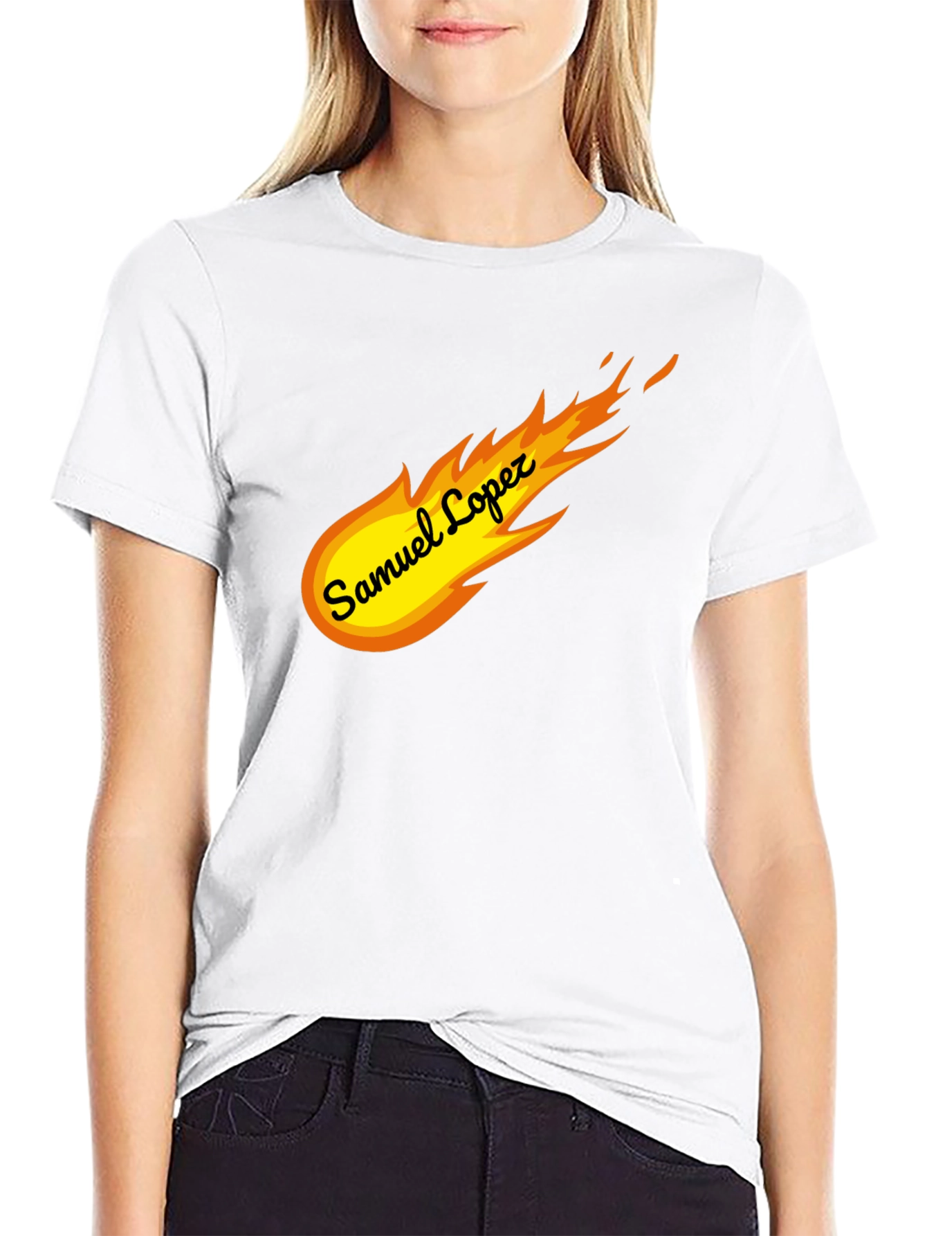 Black Samuel Lopez Comet T-Shirt - Stylish Graphic Tee view 9