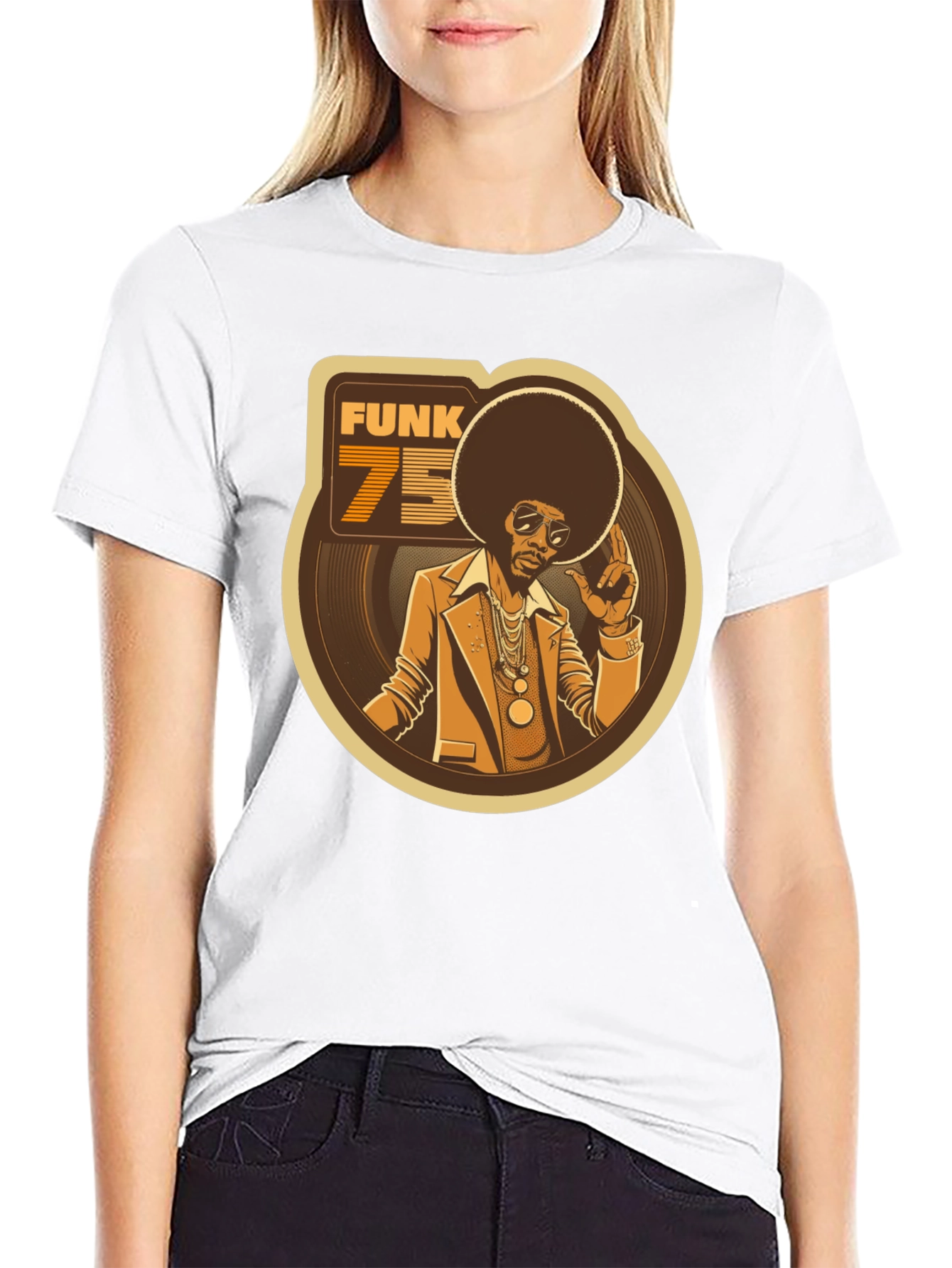 Black Funk 75 Graphic Tee - Retro Style view 9