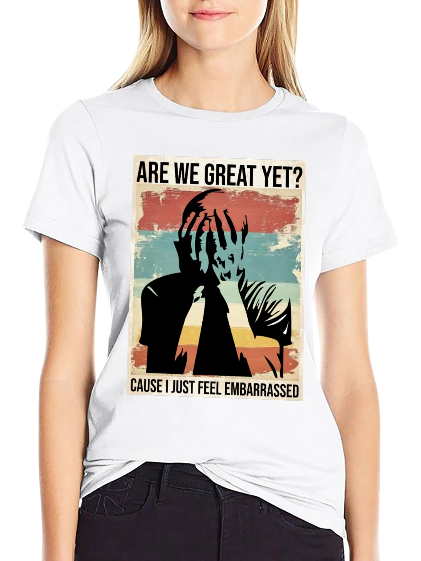 Black Embarrassed T-Shirt - Are We Great Yet? view 9