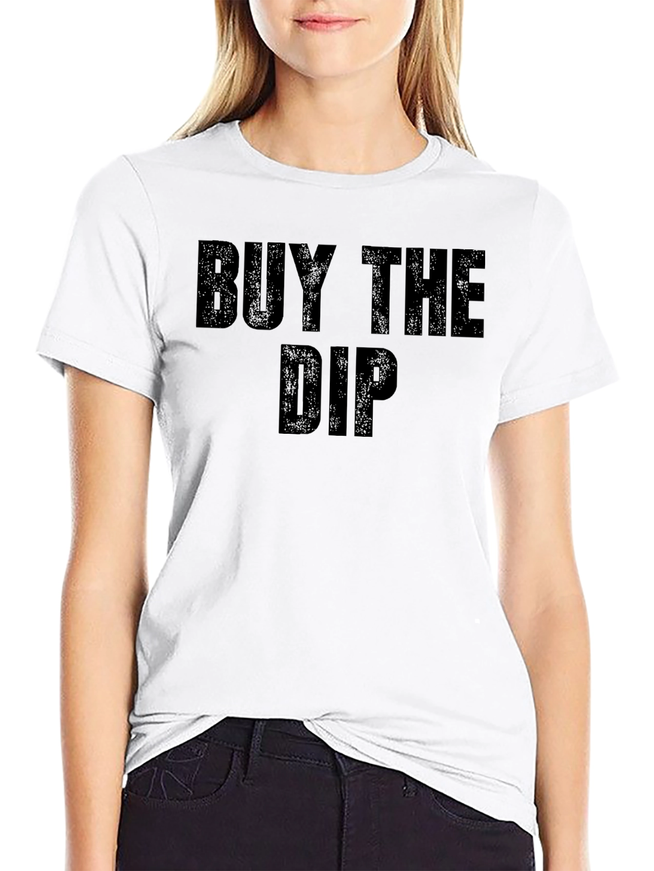Black Buy The Dip Black T-Shirt - Crypto Stock Market view 9