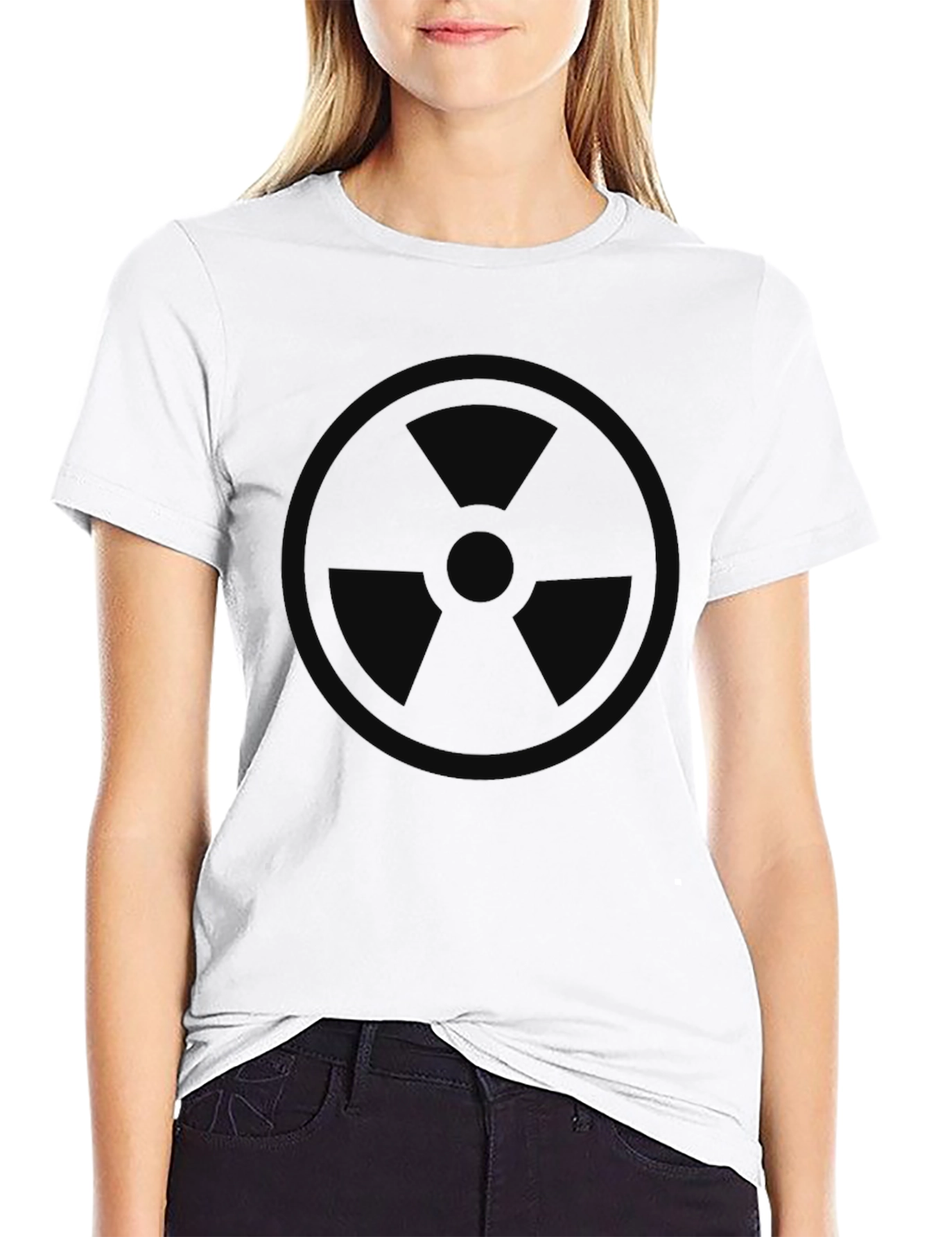 Black Radioactive Symbol Black T-Shirt view 9
