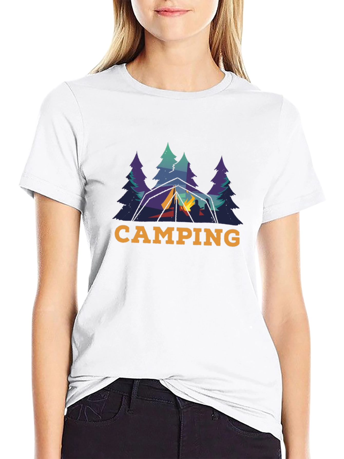 Black Camping Adventure T-Shirt view 9