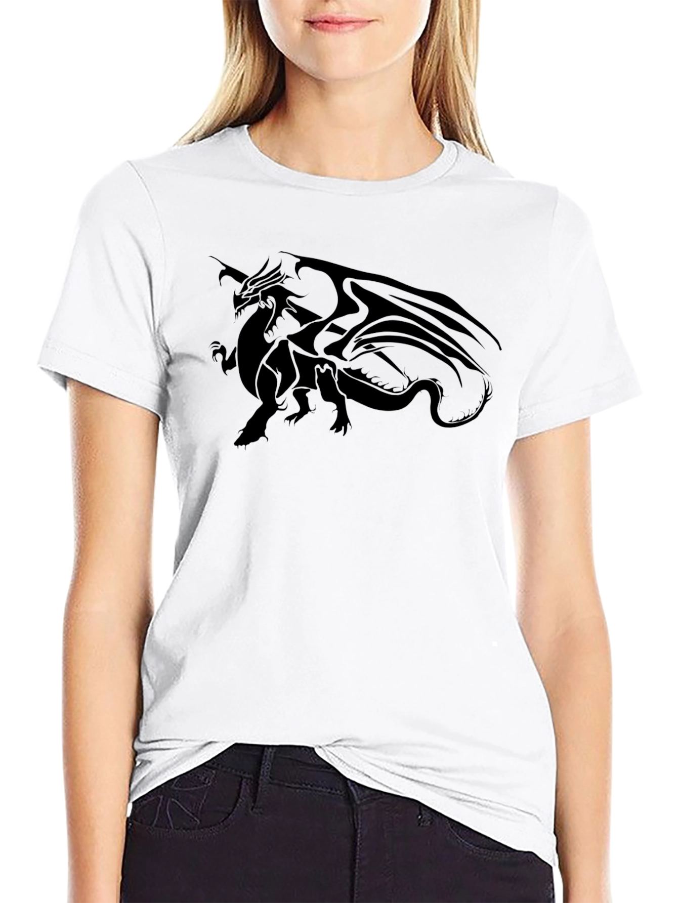 Black Dragon Graphic Black T-Shirt view 9