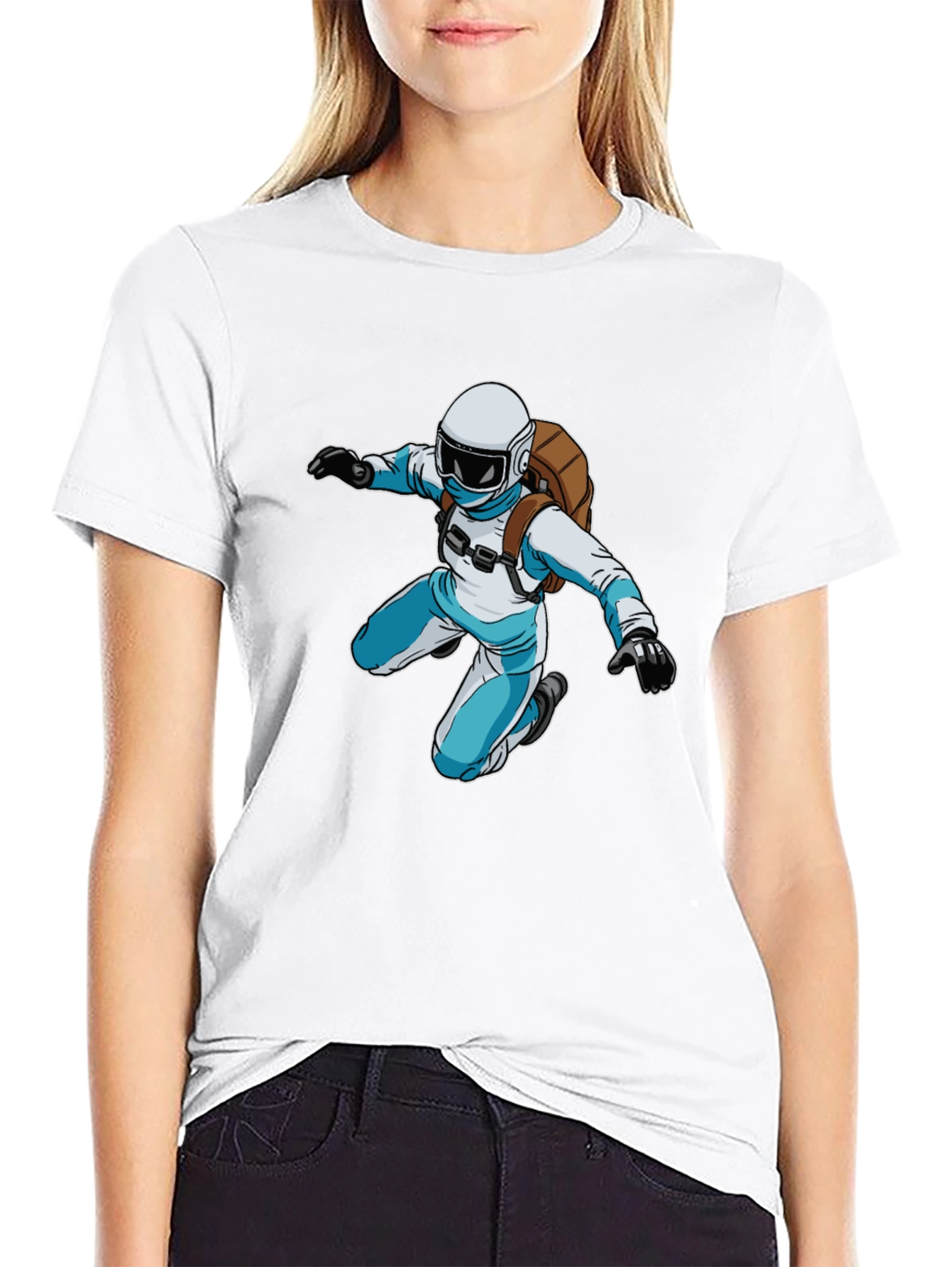 Black Skydiver Graphic Black T-Shirt view 9