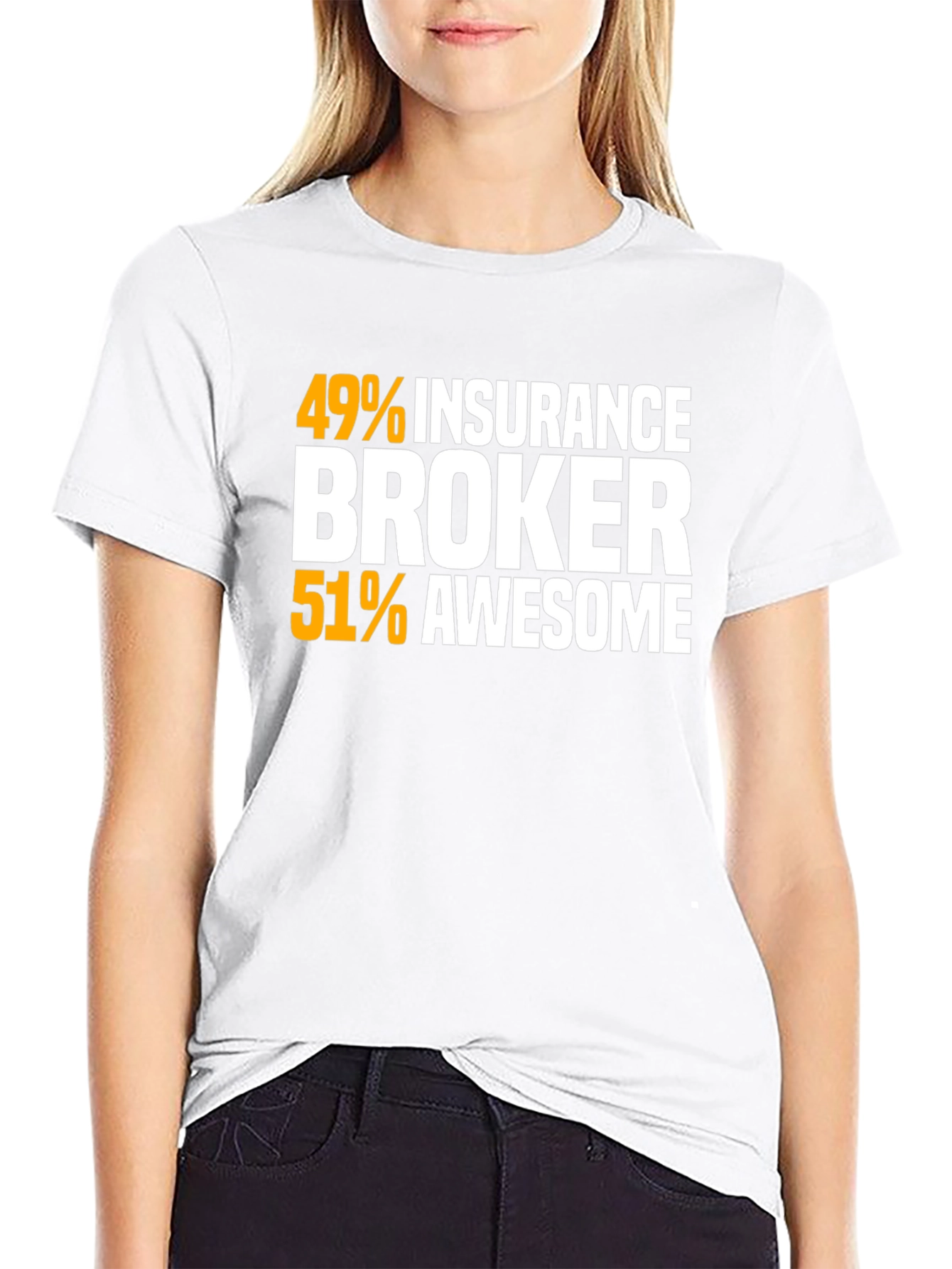 Black Insurance Broker Awesome Graphic T-Shirt view 9