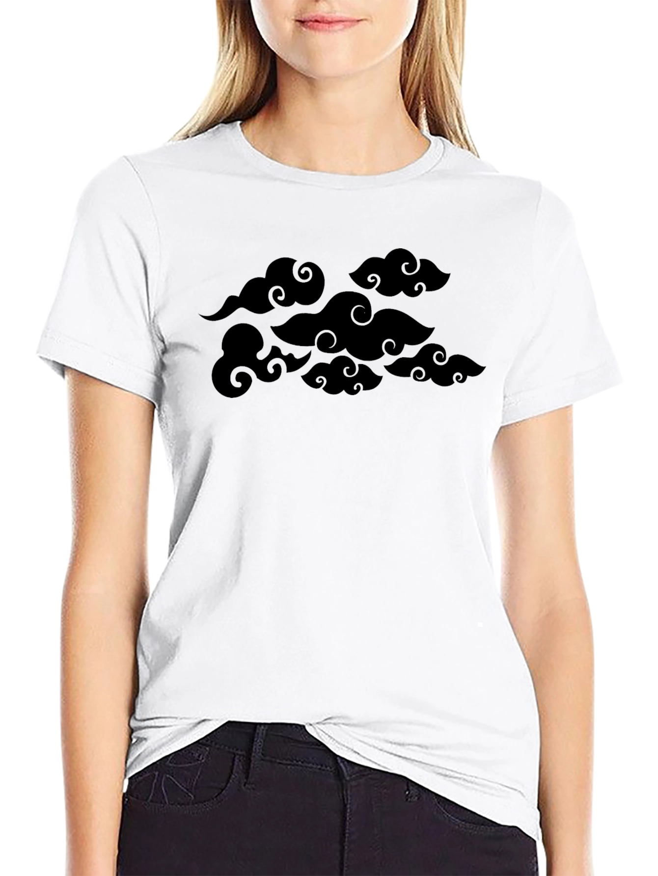 Black Black Cloud Graphic T-Shirt - Modern Style view 9