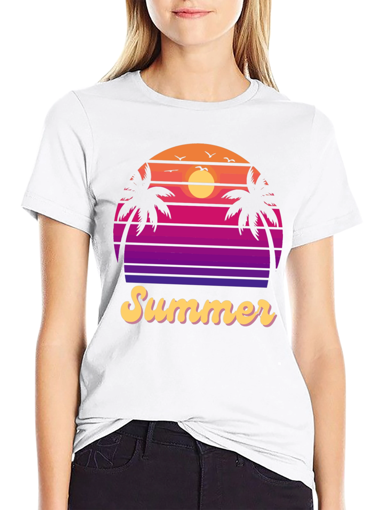 Black Retro Summer Vibes Tee view 9