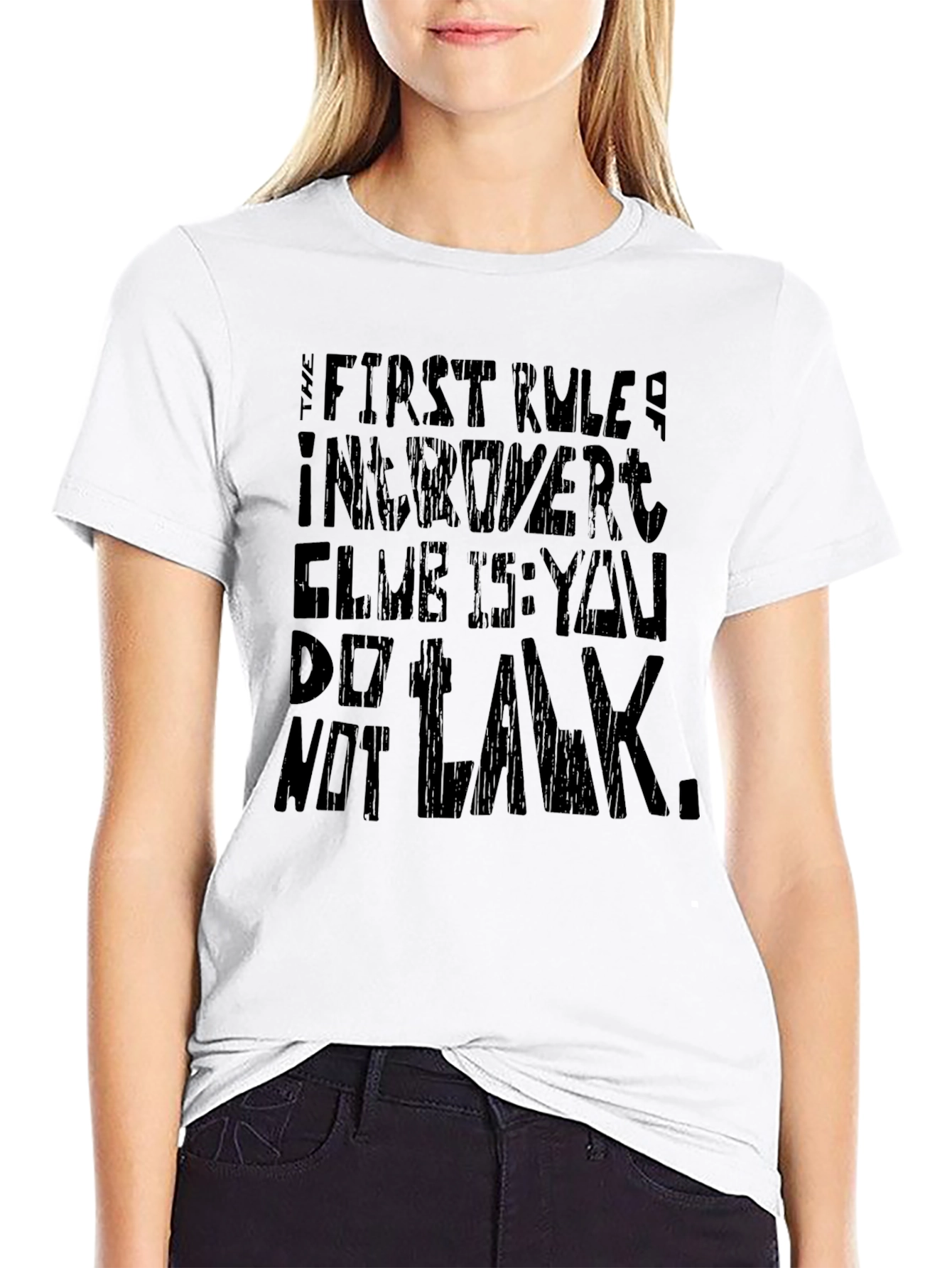 Black Introvert Club Graphic T-Shirt view 9
