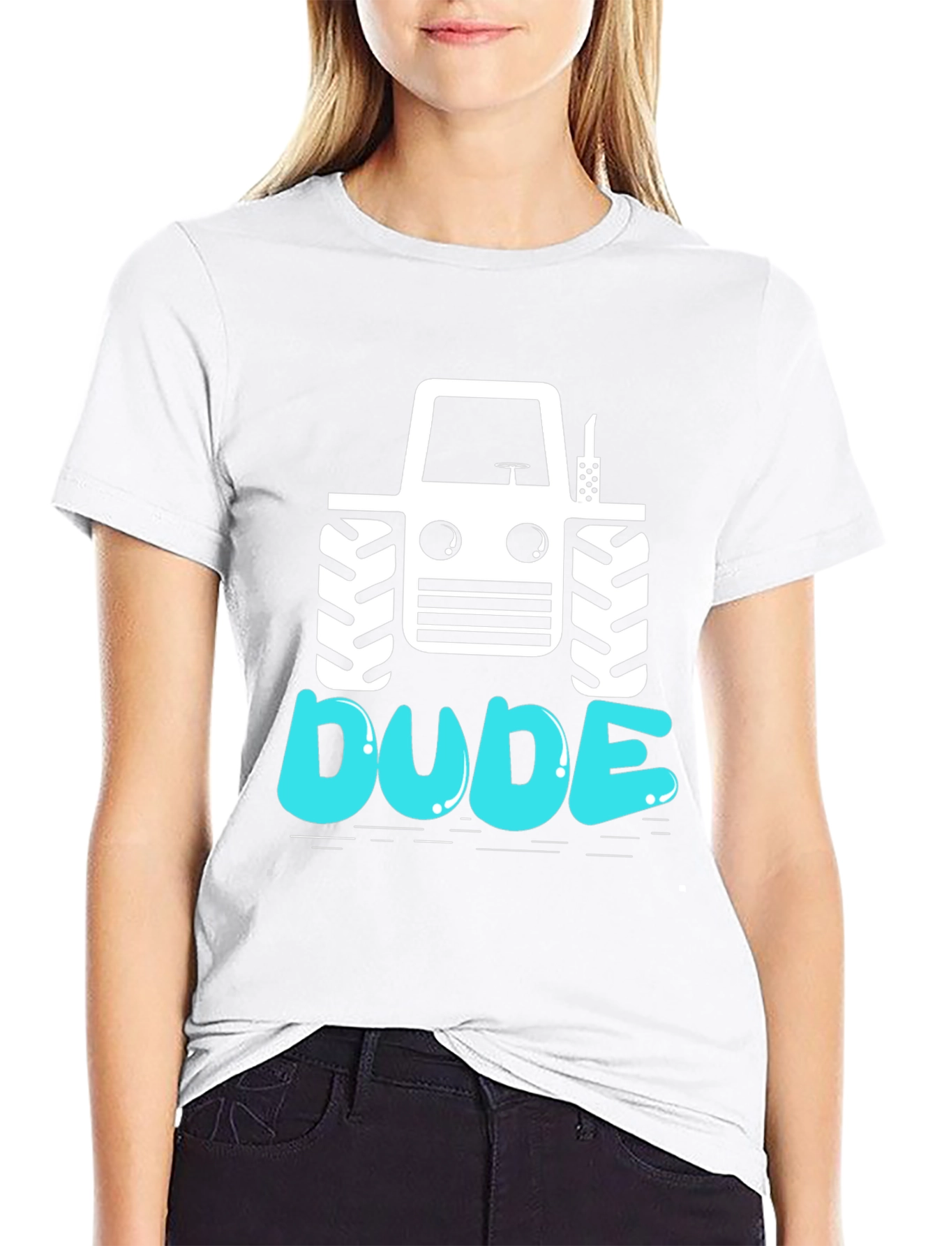Black Dude Tractor Graphic Tee - Black Cotton T-Shirt view 9