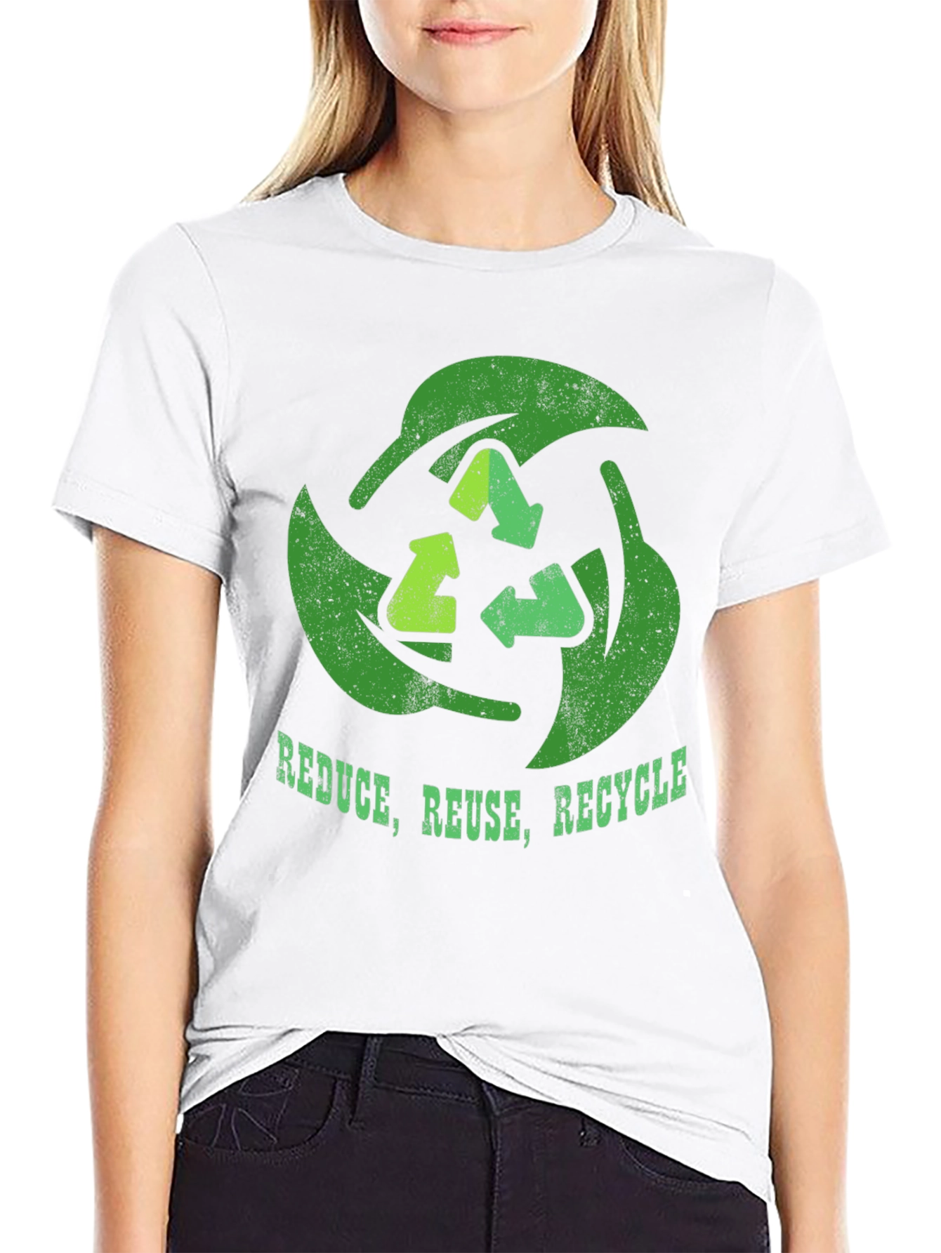 Reduce, Reuse, Recycle T-Shirt - Eco-Friendly Green Design - 9