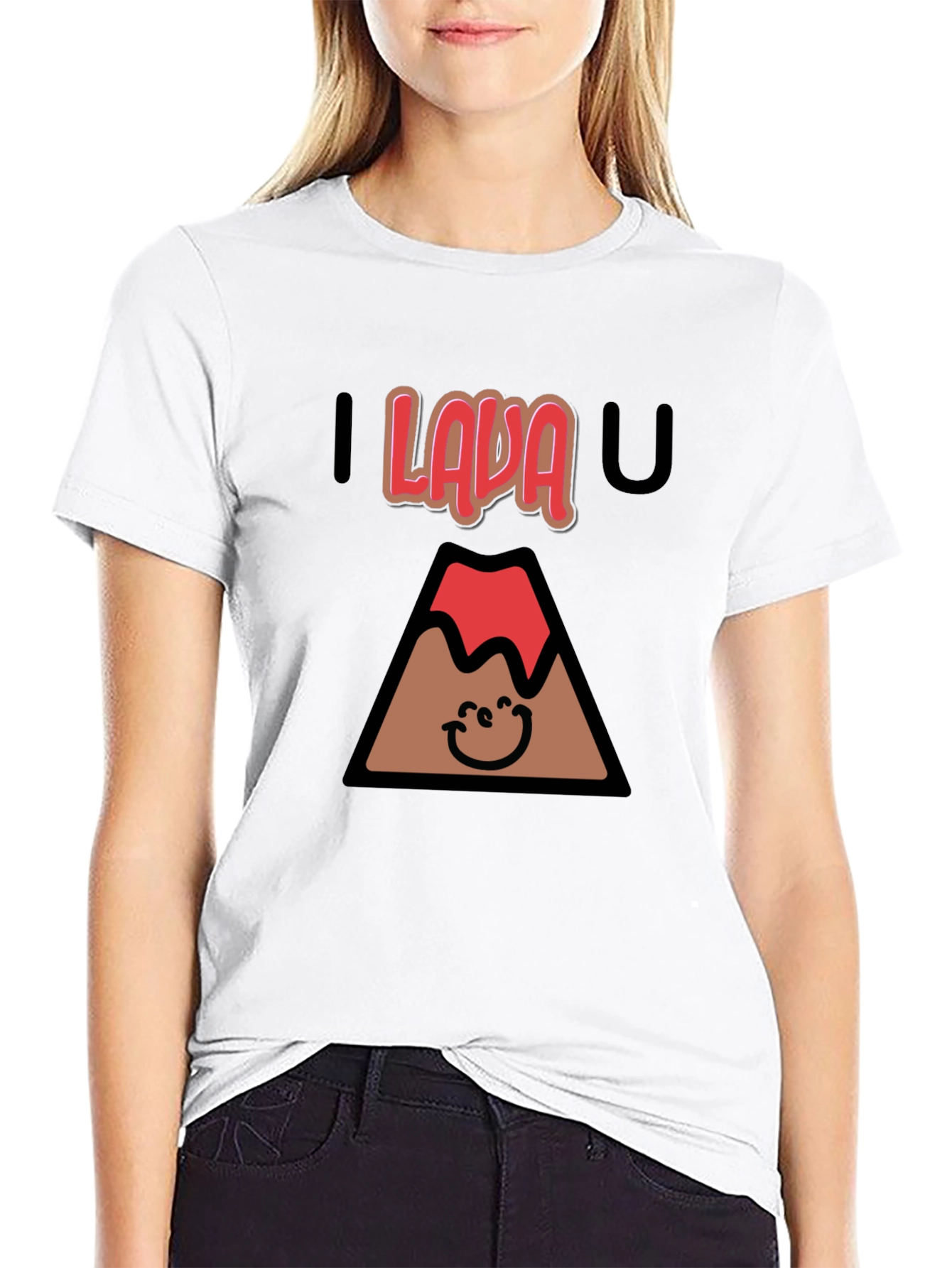 Black I Lava You Graphic Tee view 9