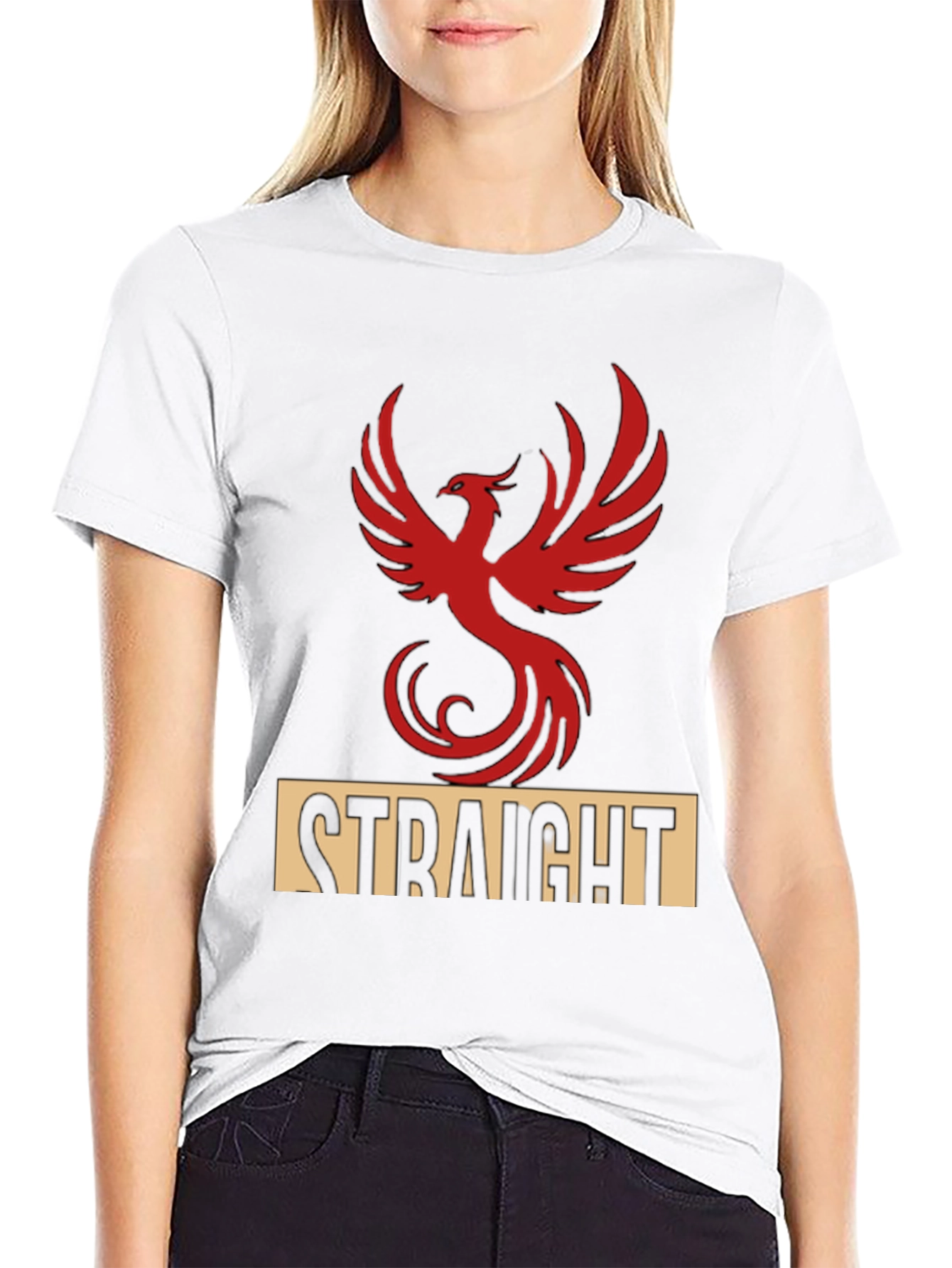 Black Straight Phoenix Graphic Tee - Bold Statement T-Shirt view 9