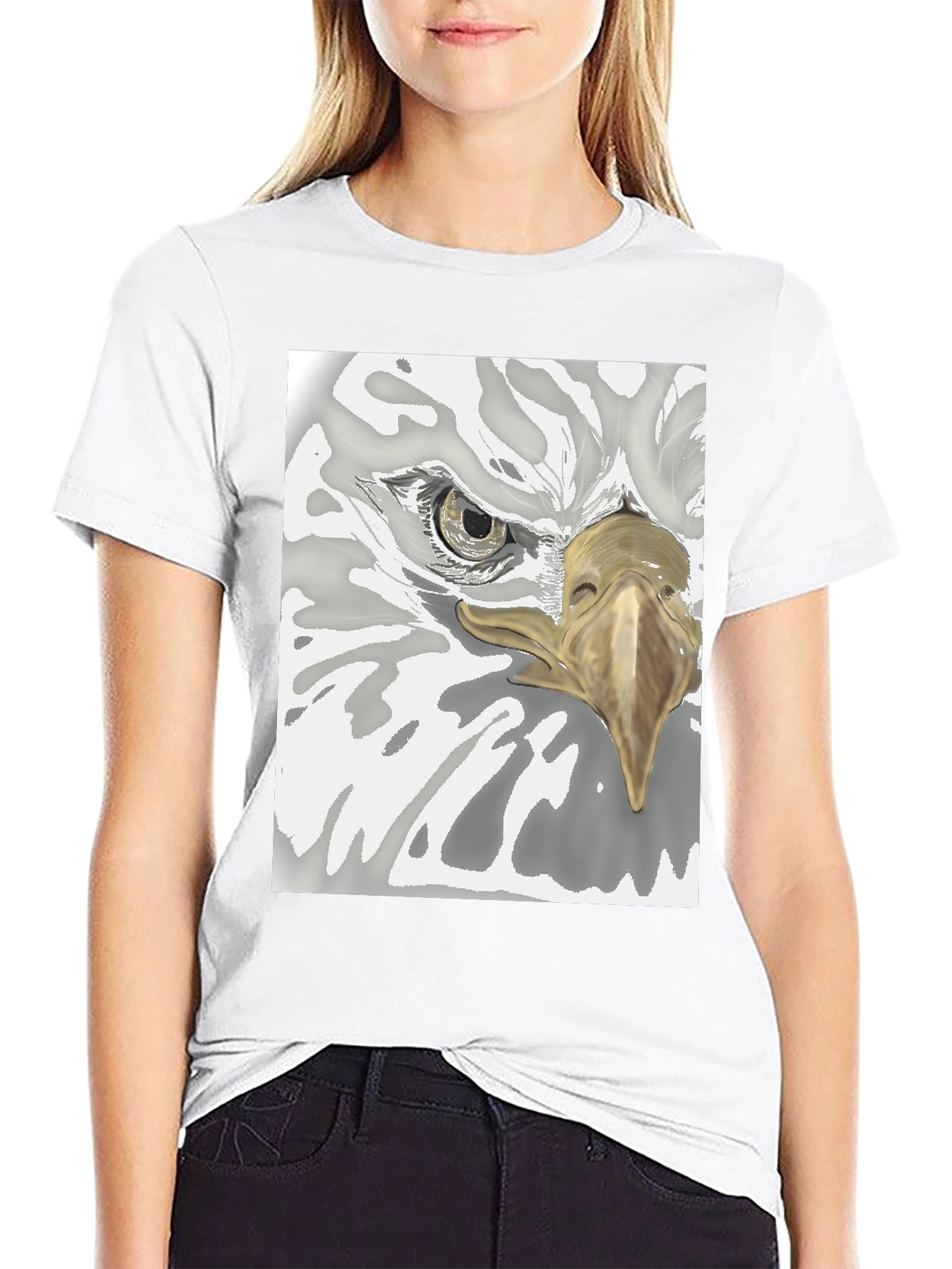 Black Eagle Graphic Tee - Black Cotton Blend view 9