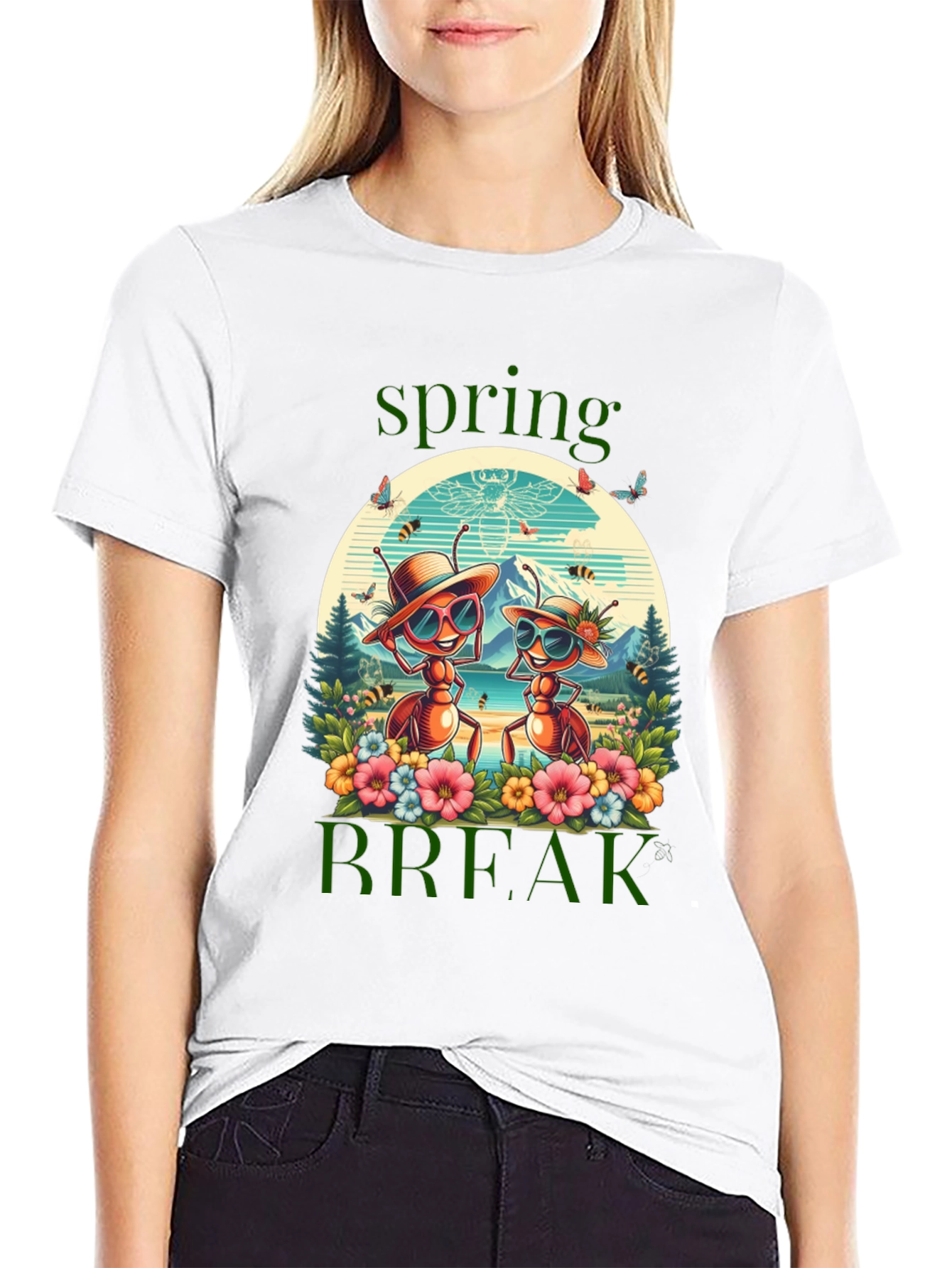 Black Spring Break Ants T-Shirt view 9