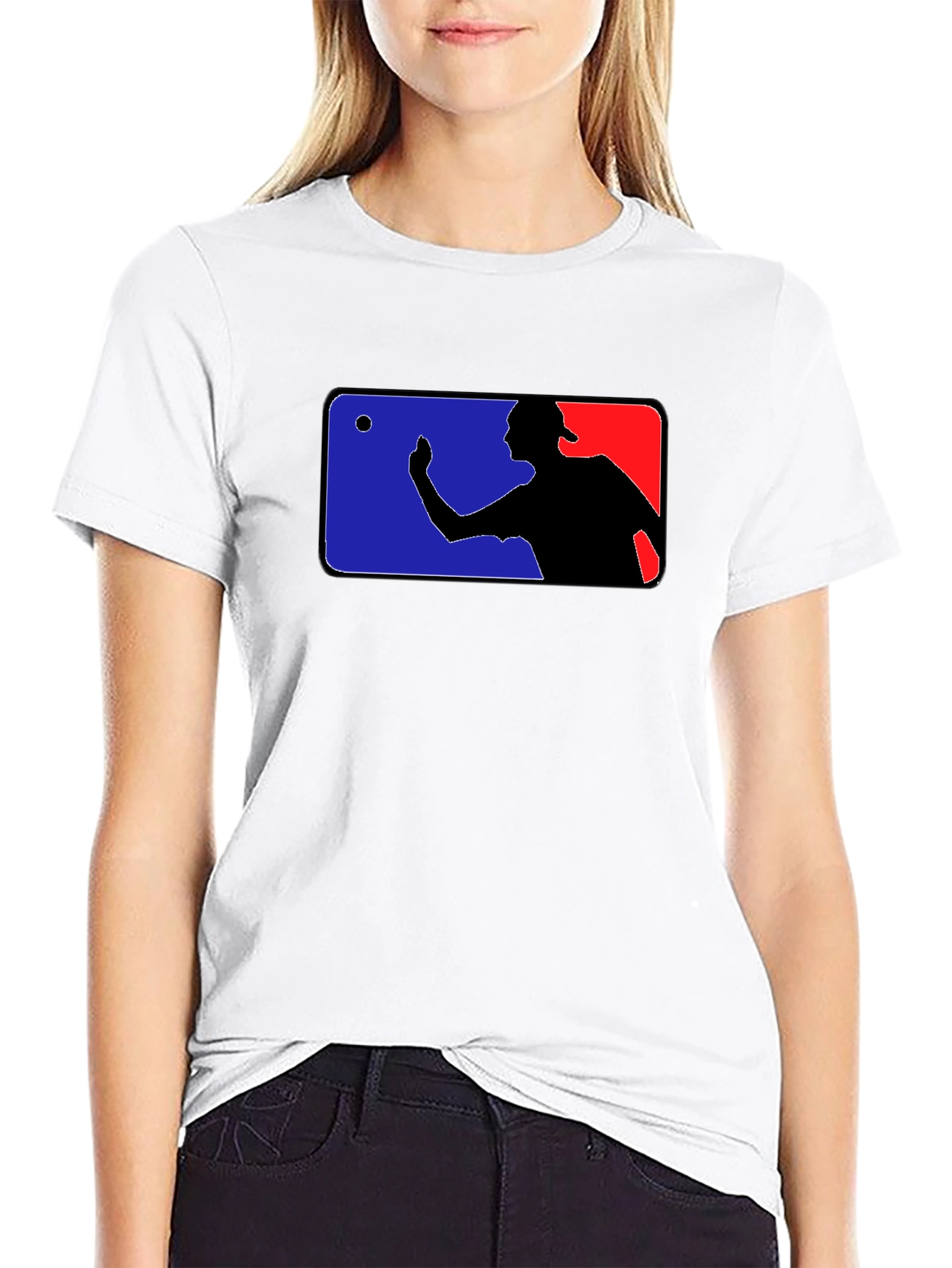 Black Funny Baseball Player T-Shirt - Black view 9