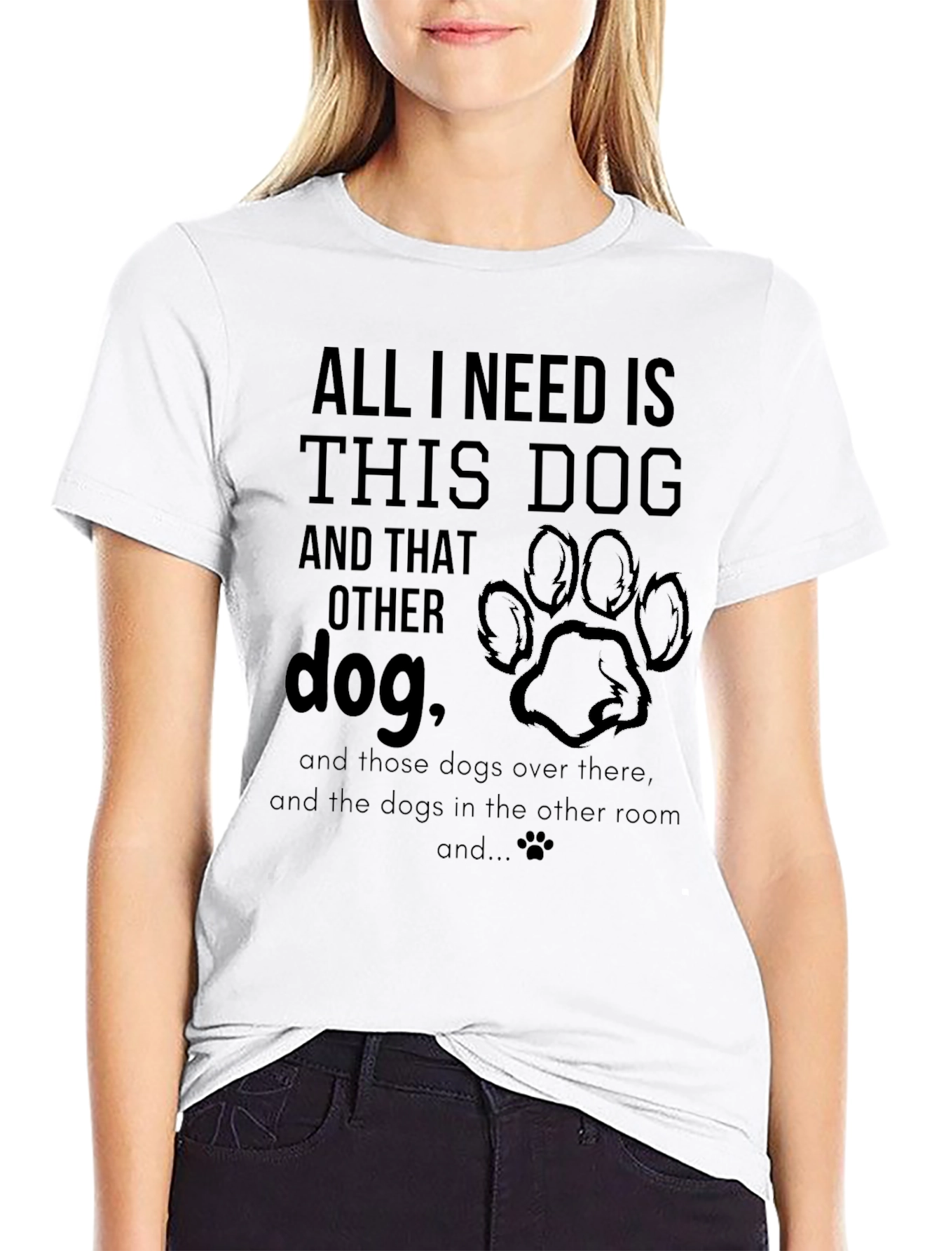 Black Dog Lover T-Shirt - All I Need Is This Dog view 9