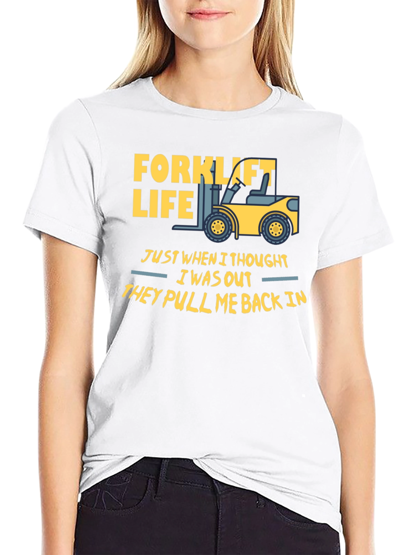 Black Forklift Life T-Shirt - Funny Work Tee view 9